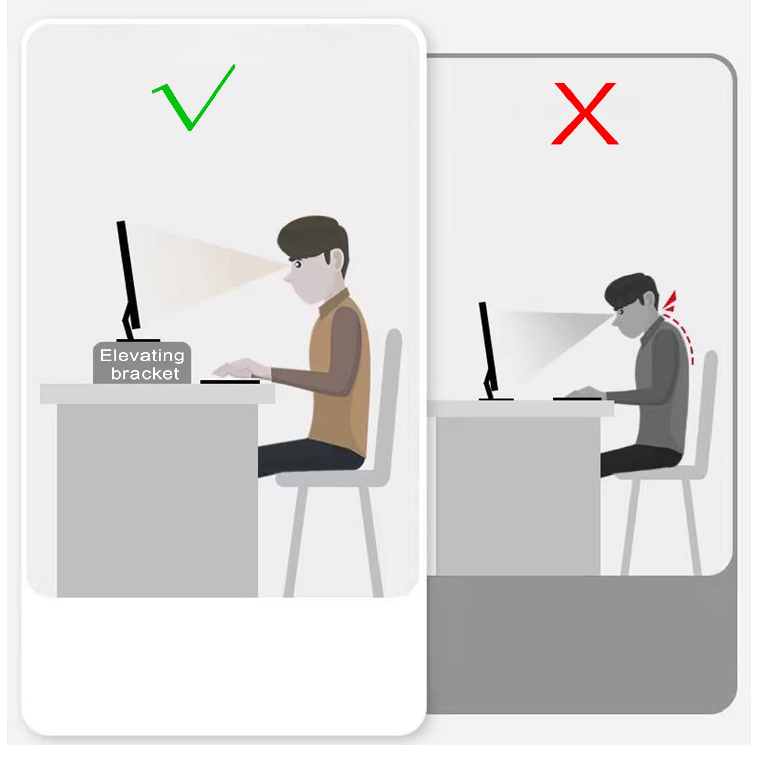 Foto 4 pulgar | Soporte de Monitor Acrílico con 2 Niveles 16 cm - Venta Internacional