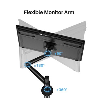 Foto 3 | Brazo De Monitor Huion Modelo St410 Color Negro, Con Abrazadera En C Y Base De Montaje Vesa