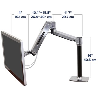 Foto 4 | Brazo De Monitor Ergotron Lx Hd Para Sentado Y Soporte Vesa De 75 X 75 Mm A 200 X 200 Mm - Venta Internacional.
