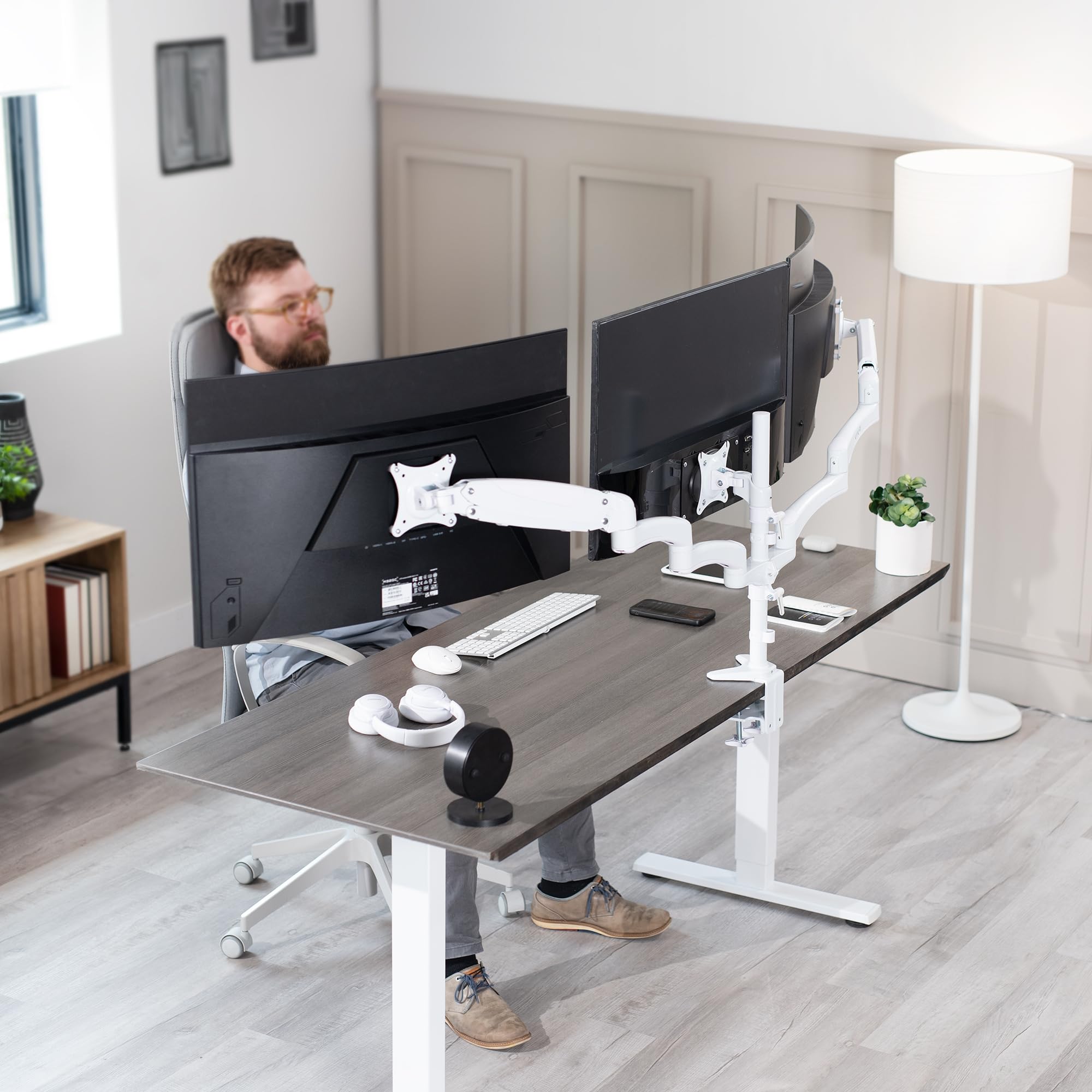 Foto 3 pulgar | Soporte Para Monitor Vivo Stand-v300gw, Neumático Triple, 43 Cm A 81 Cm - Venta Internacional.