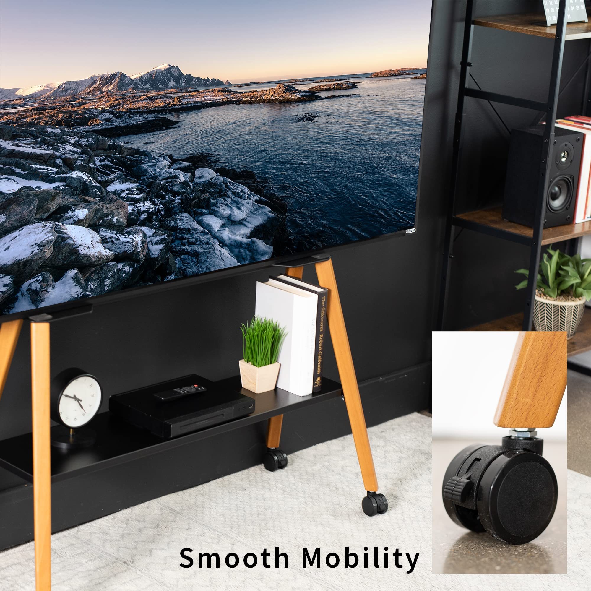 Foto 4 pulgar | Soporte Para Tv Vivo Rolling Artistic, 49-75 Pulgadas Con Soporte Para Repisa - Venta Internacional.