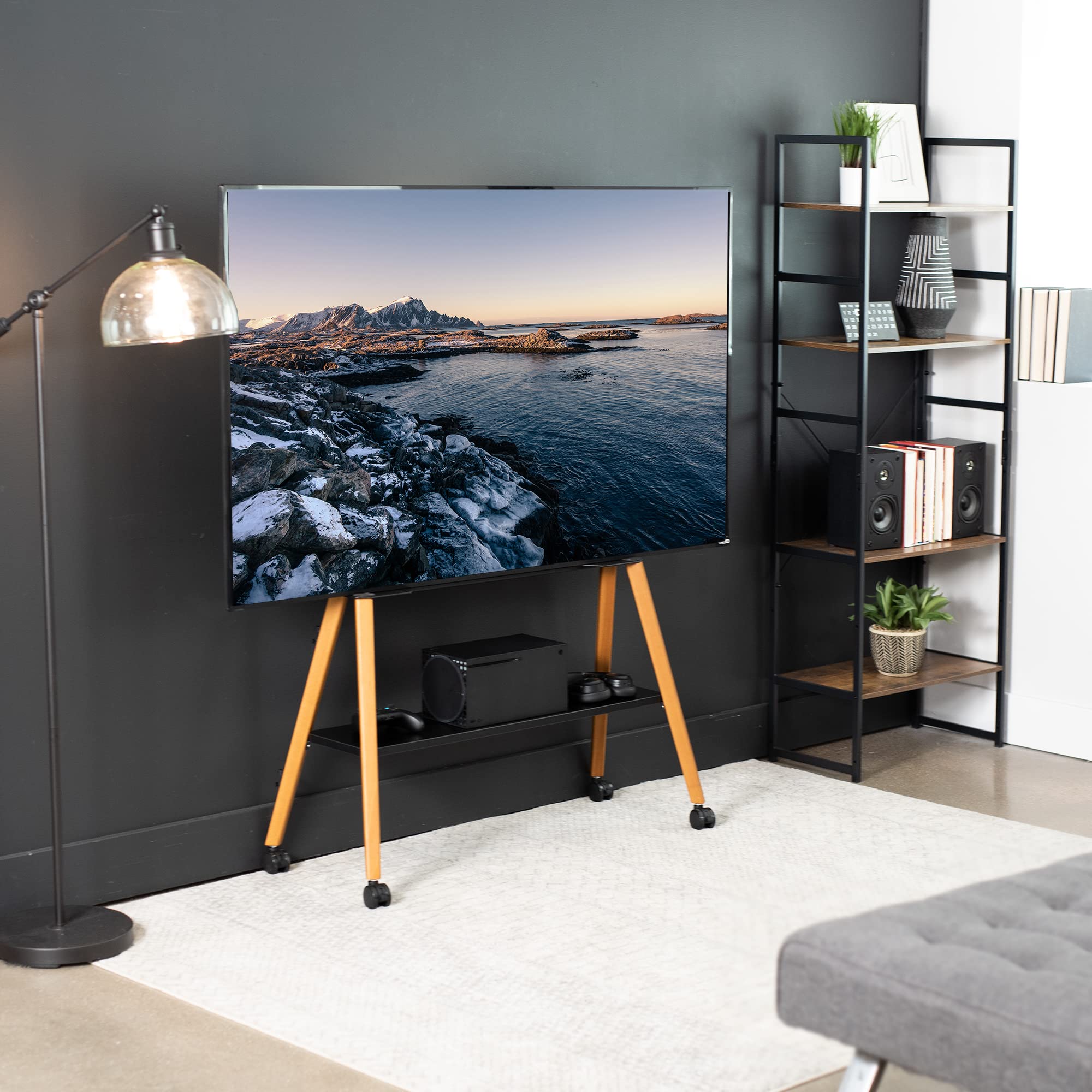 Foto 5 | Soporte Para Tv Vivo Rolling Artistic, 49-75 Pulgadas Con Soporte Para Repisa - Venta Internacional.
