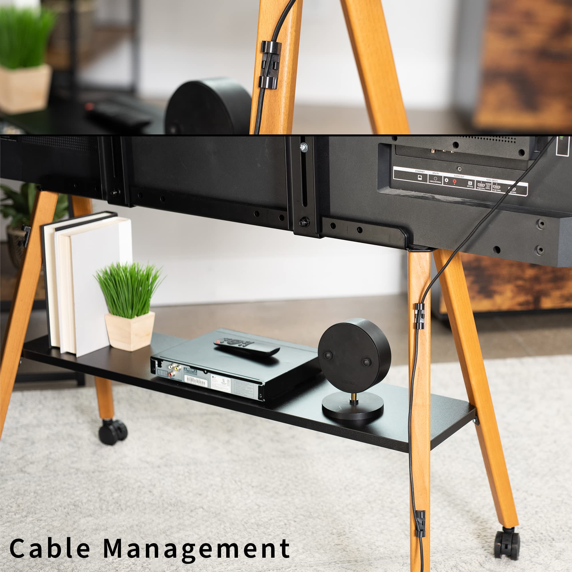 Foto 6 | Soporte Para Tv Vivo Rolling Artistic, 49-75 Pulgadas Con Soporte Para Repisa - Venta Internacional.