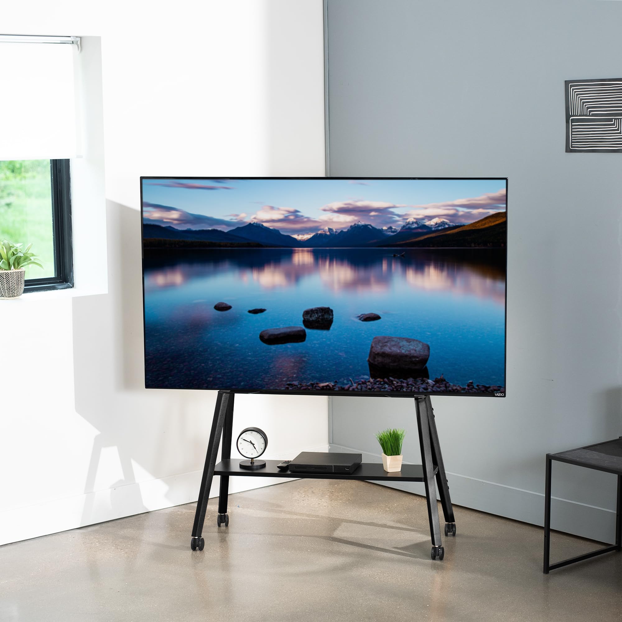 Foto 2 | Soporte Para Tv Vivo Rolling Artistic, 49-75 Pulgadas, Led Lcd, Negro - Venta Internacional.