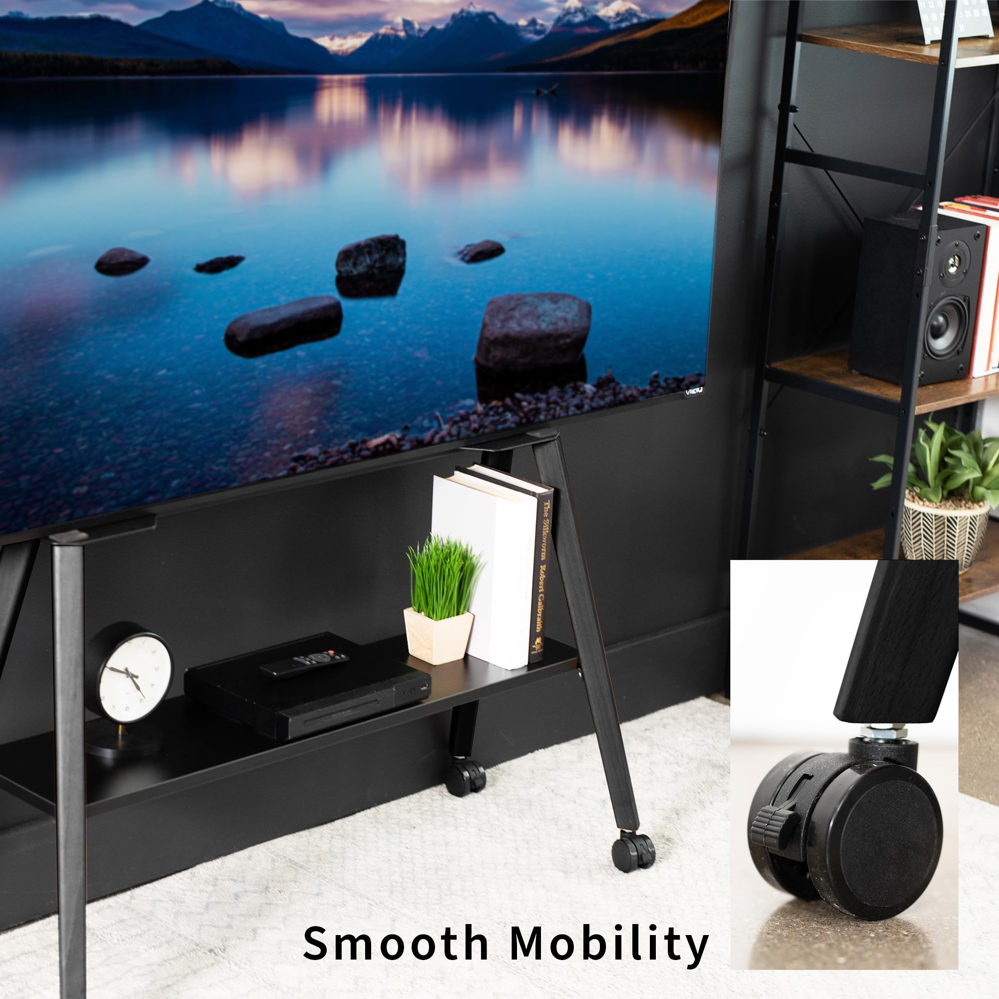 Foto 4 pulgar | Soporte Para Tv Vivo Rolling Artistic, 49-75 Pulgadas, Led Lcd, Negro - Venta Internacional.