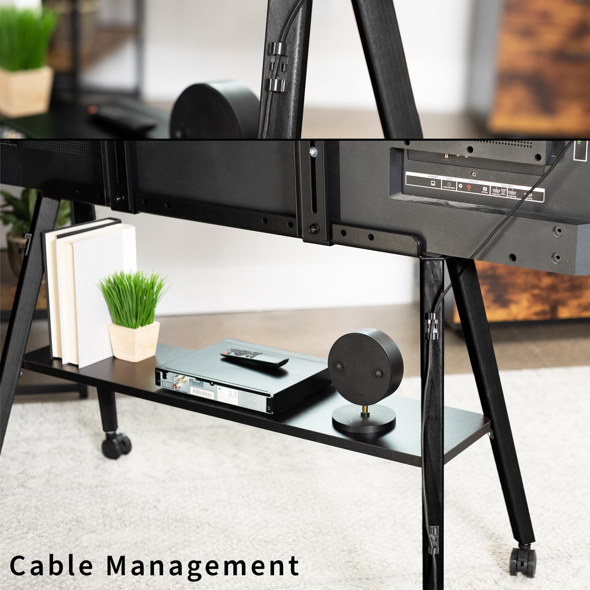 Foto 6 | Soporte Para Tv Vivo Rolling Artistic, 49-75 Pulgadas, Led Lcd, Negro - Venta Internacional.