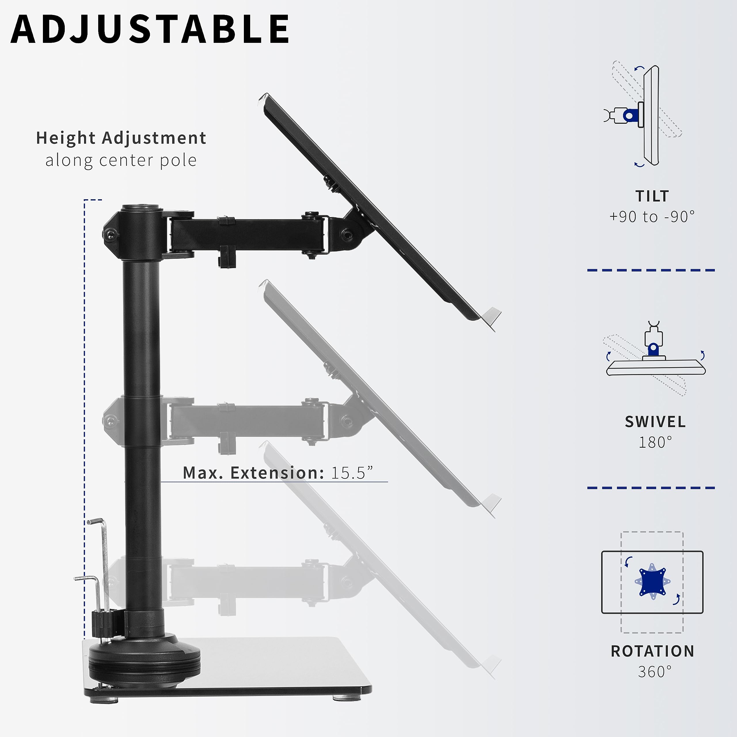 Foto 5 | Soporte De Escritorio Vivo Stand-v001fgl Para Portátiles De Hasta 17 Pulgadas - Venta Internacional.