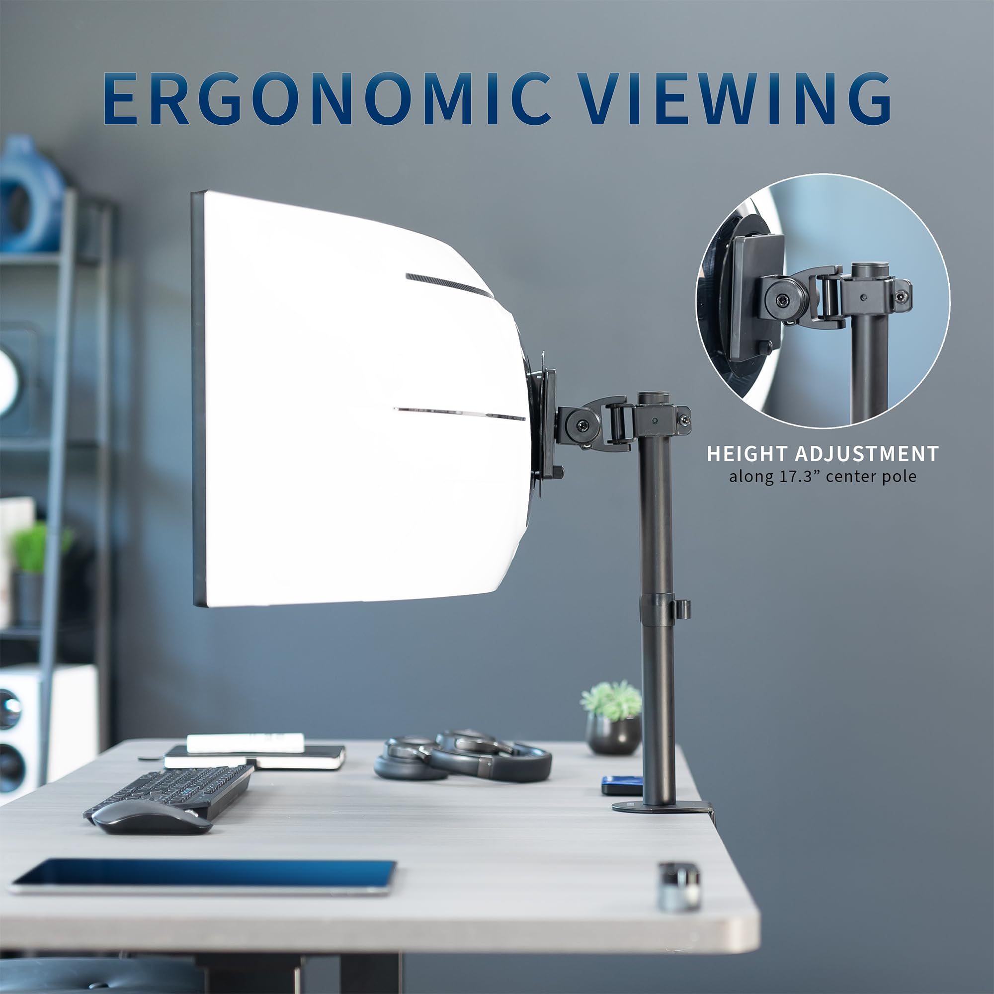 Foto 6 pulgar | Soporte De Escritorio Para Monitor Vivo Stand-v100c Para 1 Monitor Ultrawide De 49 Pulgadas - Venta Internacional.