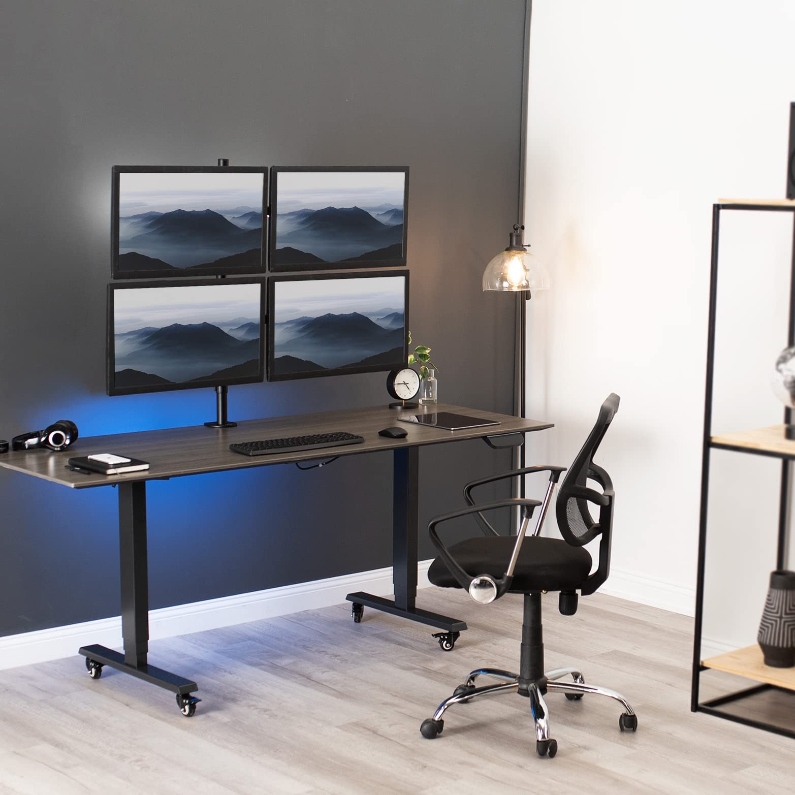 Foto 3 pulgar | Soporte De Escritorio Para Monitor Lcd Cuádruple Vivo Stand-v004 De 13 A 30 Pulgadas - Venta Internacional.