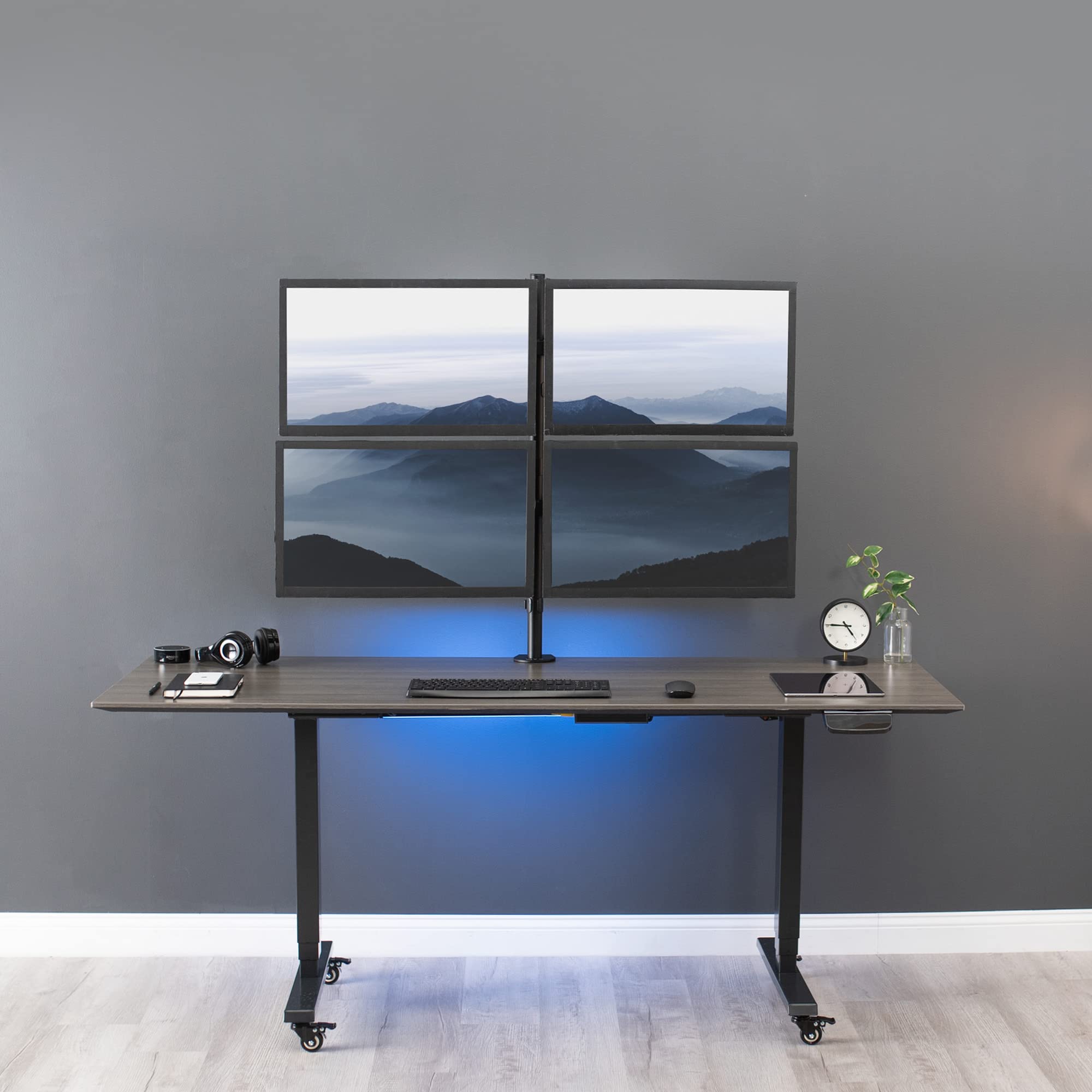 Foto 4 pulgar | Soporte De Escritorio Para Monitor Lcd Cuádruple Vivo Stand-v004 De 13 A 30 Pulgadas - Venta Internacional.
