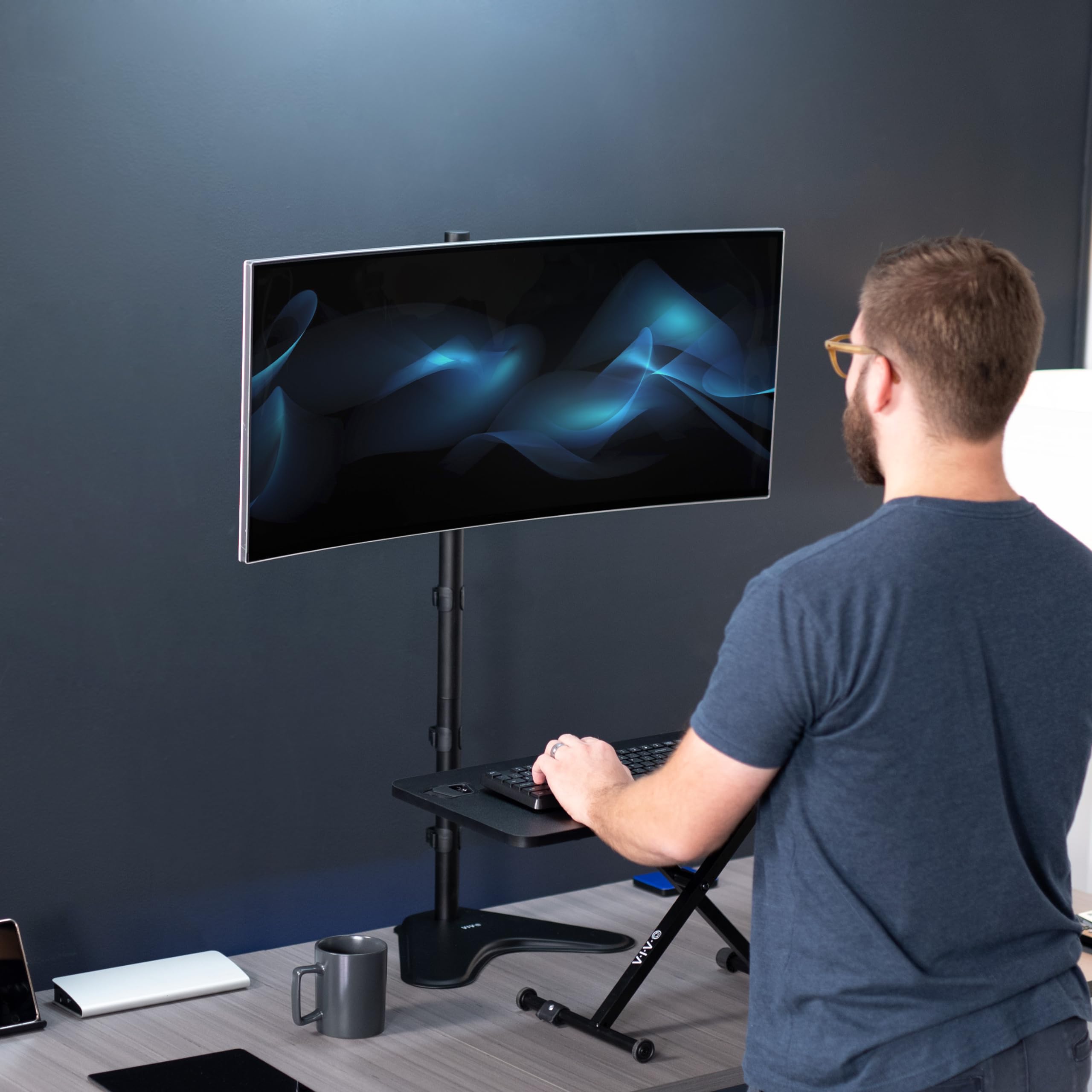 Foto 5 pulgar | Soporte De Monitor Vivo Stand-v011h Para Pantallas De 13 A 27 Pulgadas - Venta Internacional.