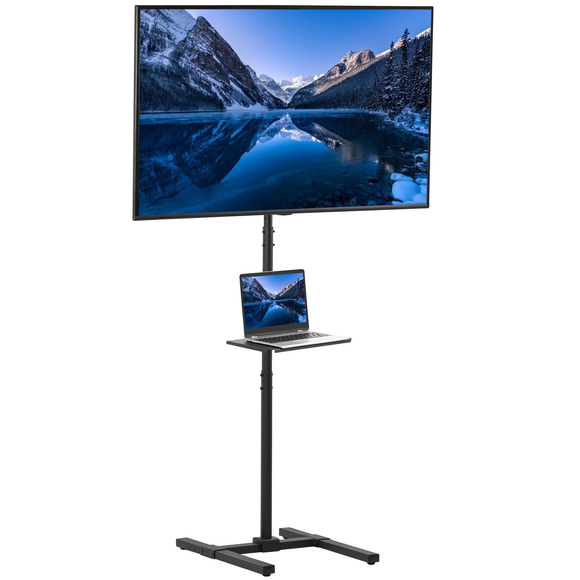 Foto 2 pulgar | Soporte De Suelo Para Tv Vivo Extra Alto Con Repisa Para Pantallas De 13 A 50 Pulgadas, Color Negro - Venta Internacio