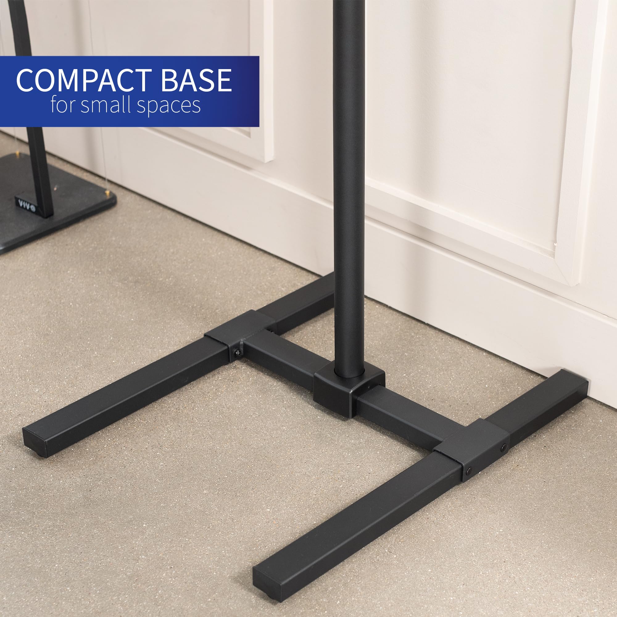 Foto 7 | Soporte De Suelo Para Tv Vivo Extra Alto Con Repisa Para Pantallas De 13 A 50 Pulgadas, Color Negro - Venta Internacio