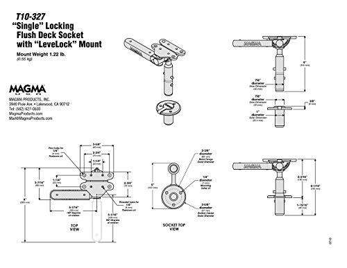 Foto 5 pulgar | Enchufe Mount Flush Deck Con Cierre Ajustable Levelock Magma T10-327 - Venta Internacional.