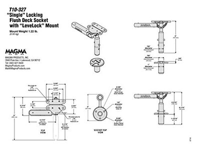 Foto 4 | Enchufe Mount Flush Deck Con Cierre Ajustable Levelock Magma T10-327 - Venta Internacional.