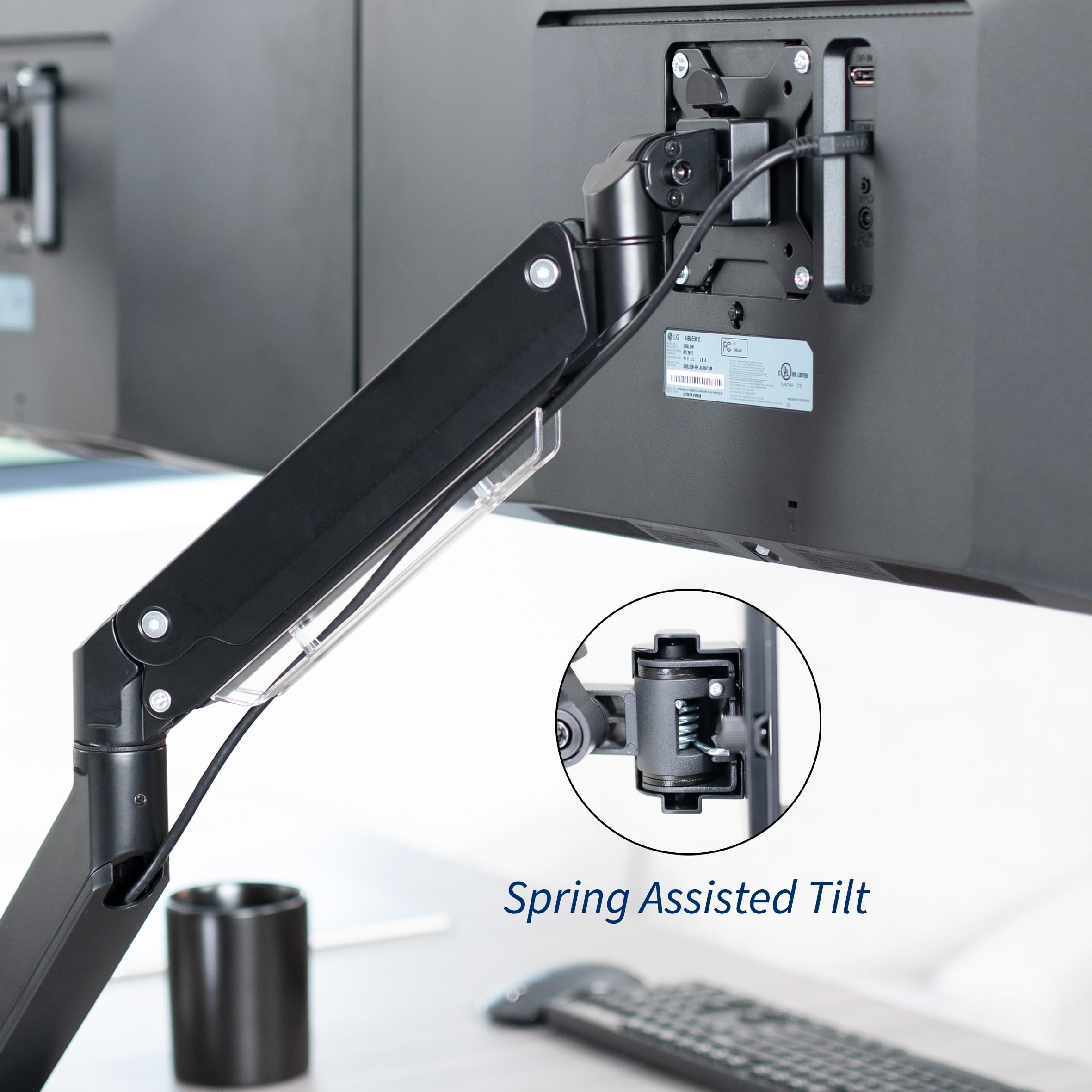 Foto 5 | Soporte De Escritorio Para Dos Monitores Vivo Stand-v102g2 Para 2 X 38 Pulgadas - Venta Internacional.