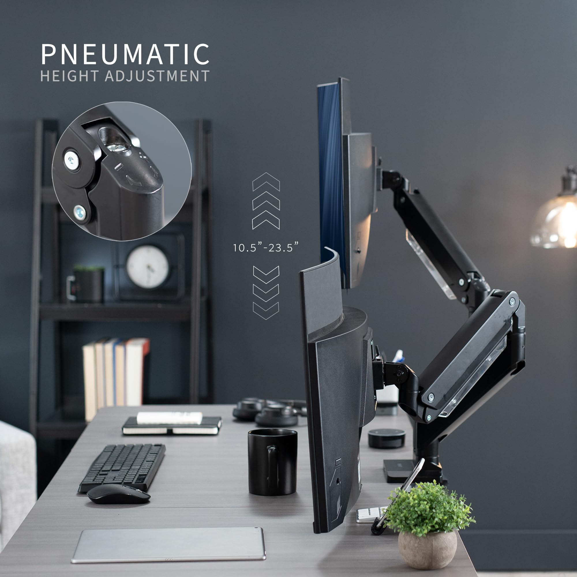 Foto 6 | Soporte De Escritorio Para Dos Monitores Vivo Stand-v102g2 Para 2 X 38 Pulgadas - Venta Internacional.