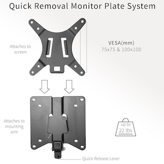 Foto 2 | Kit Adaptador De Montaje Vesa Vivo Stand-vad2 Para Monitor Lcd/tv - Venta Internacional.