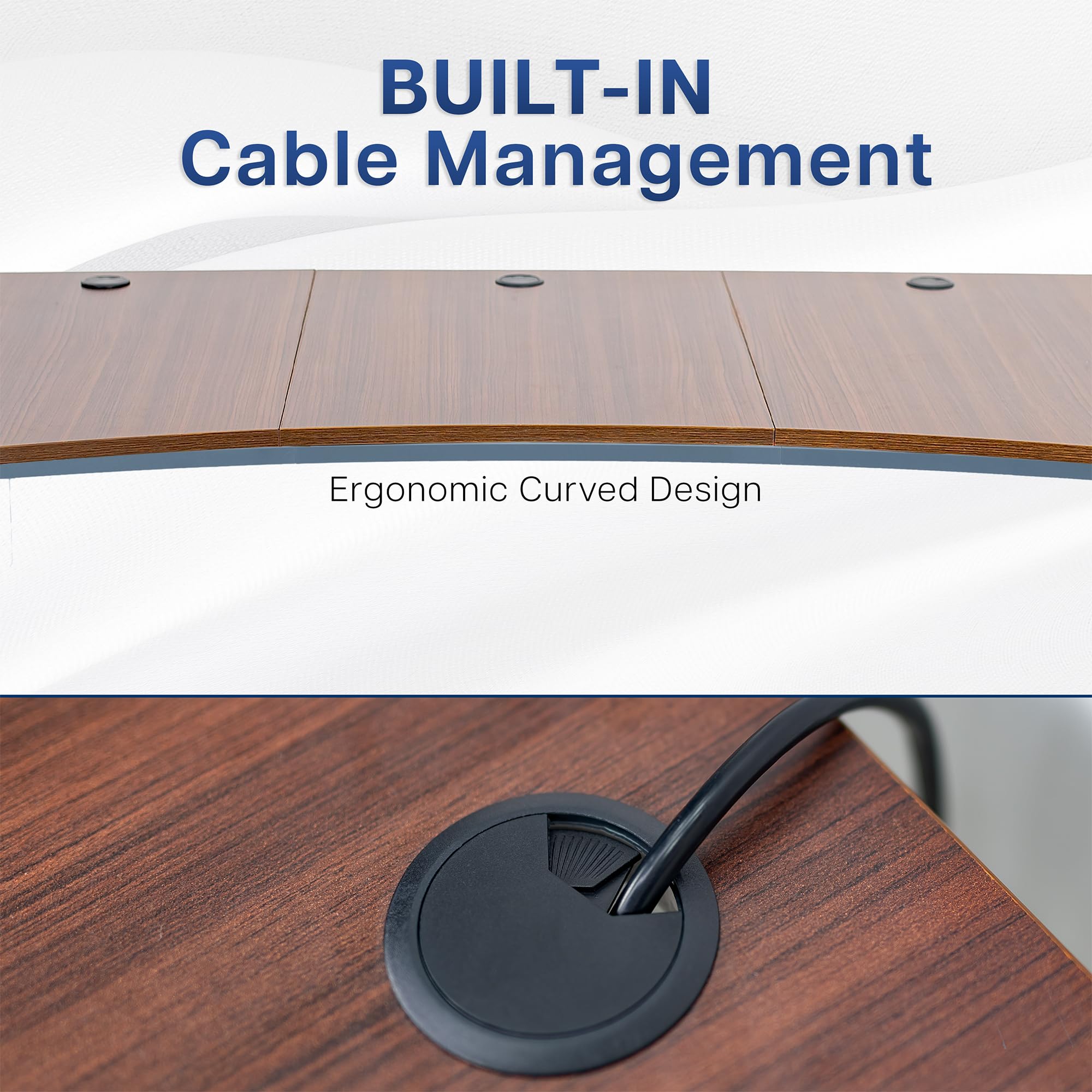 Foto 6 | Tablero Vivo Desk-top1d Universal 160 X 80 Cm Nogal Oscuro - Venta Internacional.