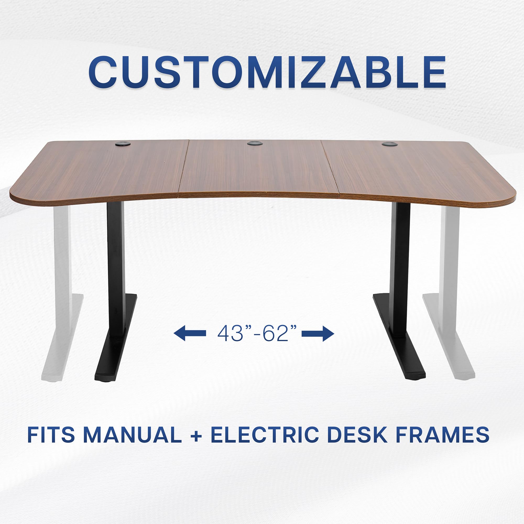 Foto 7 | Tablero Vivo Desk-top1d Universal 160 X 80 Cm Nogal Oscuro - Venta Internacional.