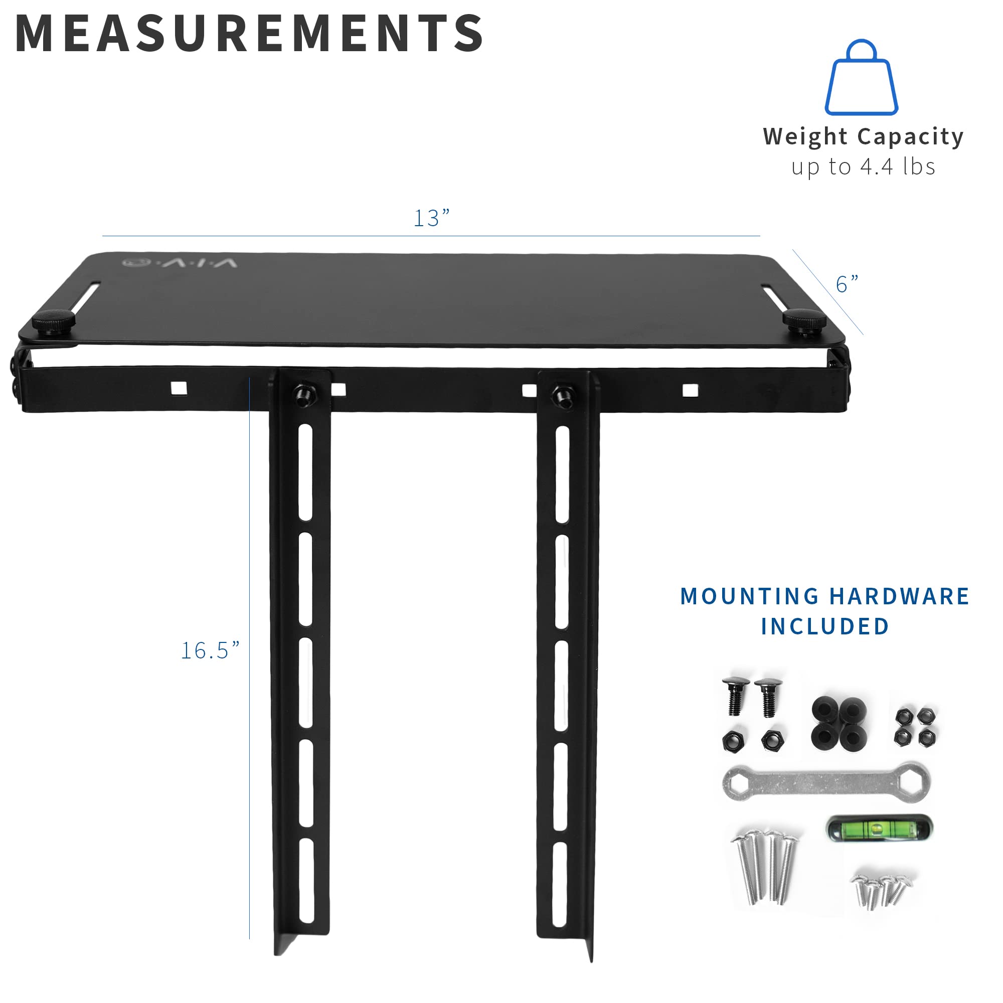 Foto 6 pulgar | Soporte De Estante Para Monitor Vivo Mount-sf01m De Más O Menos De 13 Pulgadas, Negro - Venta Internacional.