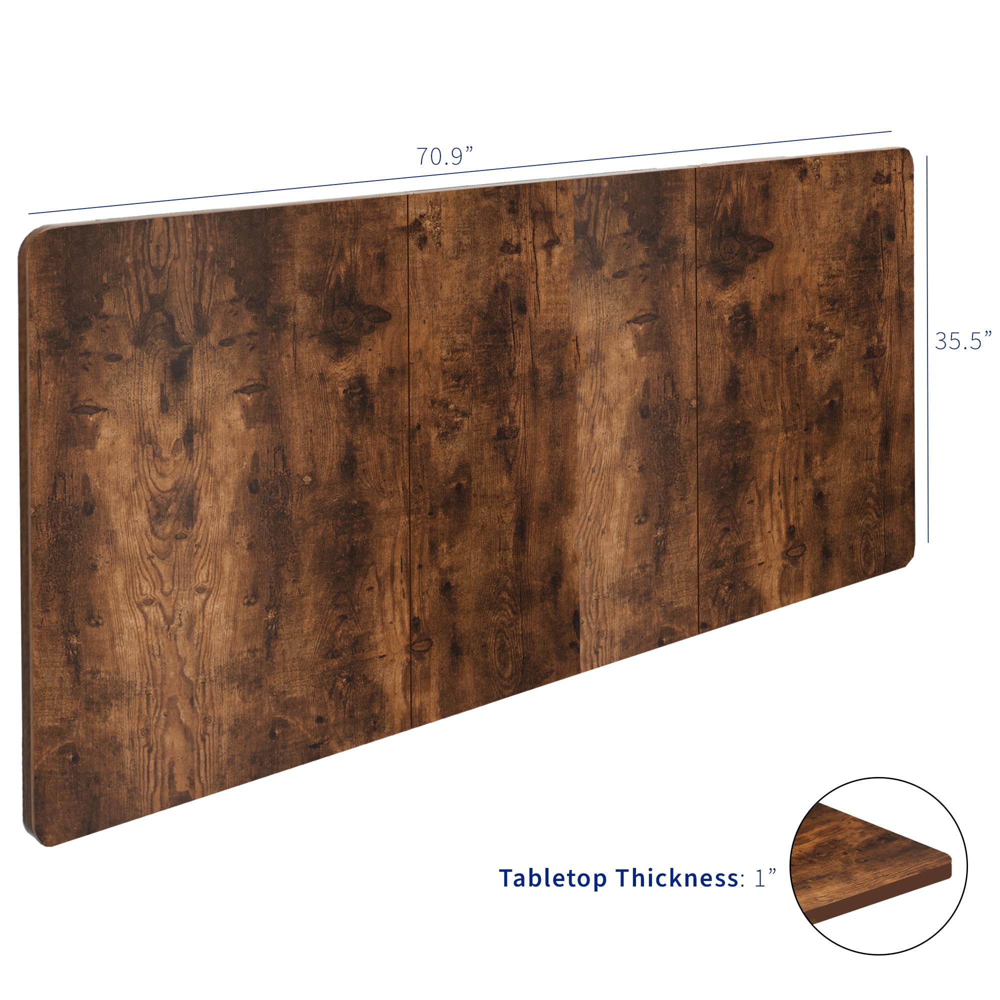 Foto 3 | Tablero Vivo Desk-top72-36n Universal 180 X 91 Cm Marrón - Venta Internacional.