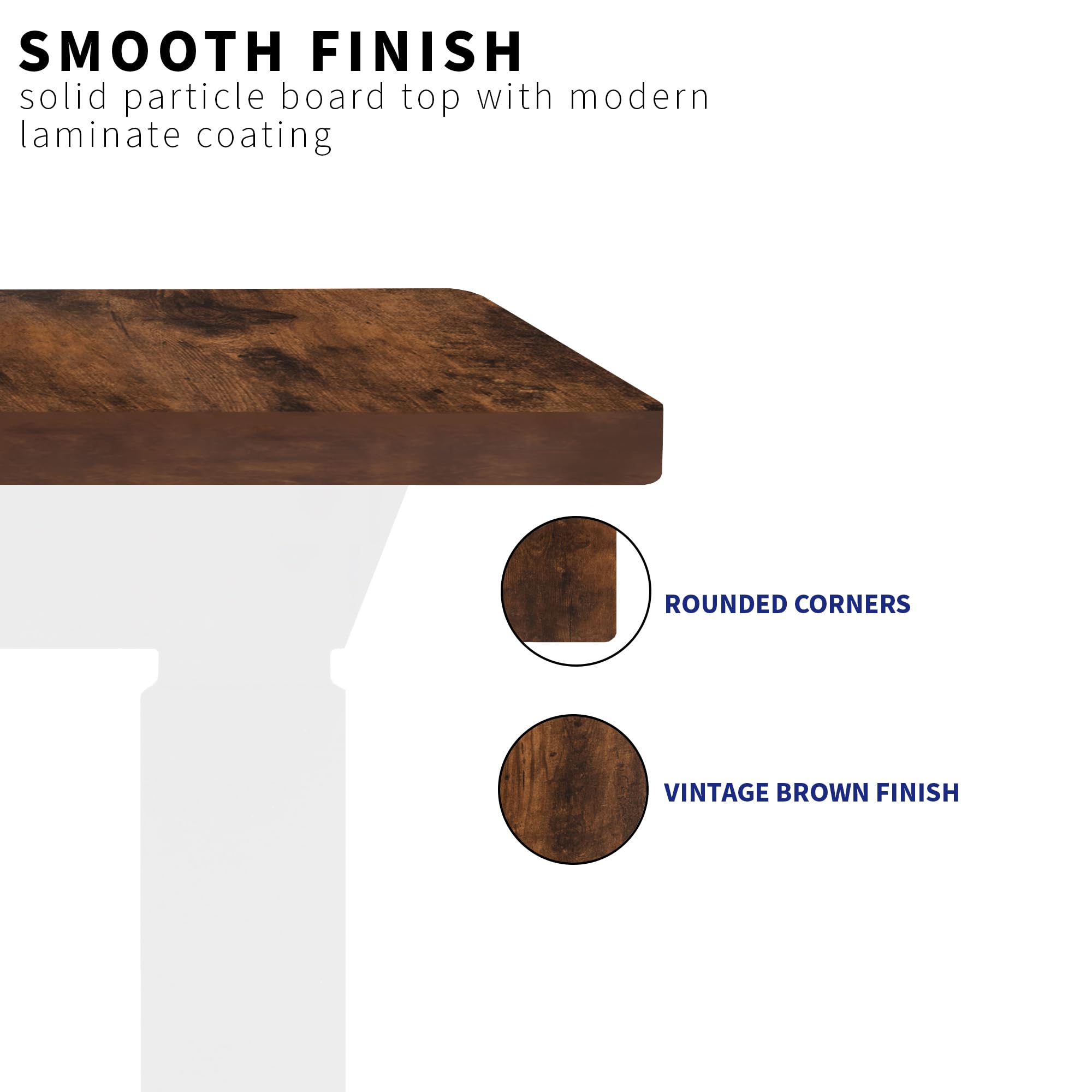Foto 6 | Tablero Vivo Desk-top72-36n Universal 180 X 91 Cm Marrón - Venta Internacional.