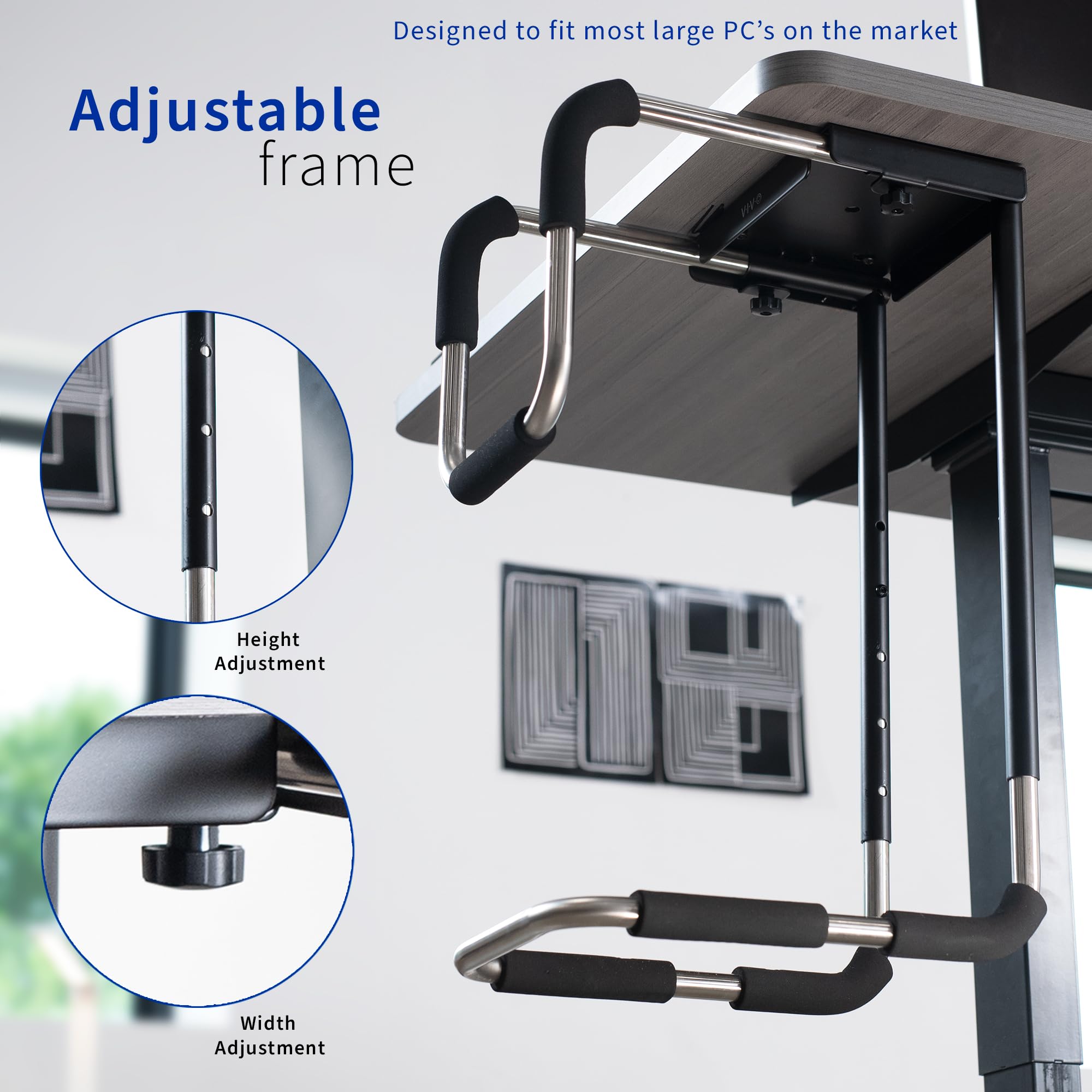 Foto 6 | Soporte De Torre Para Cpu Vivo X-large, Resistente, Ajustable, 30 Kg - Venta Internacional.