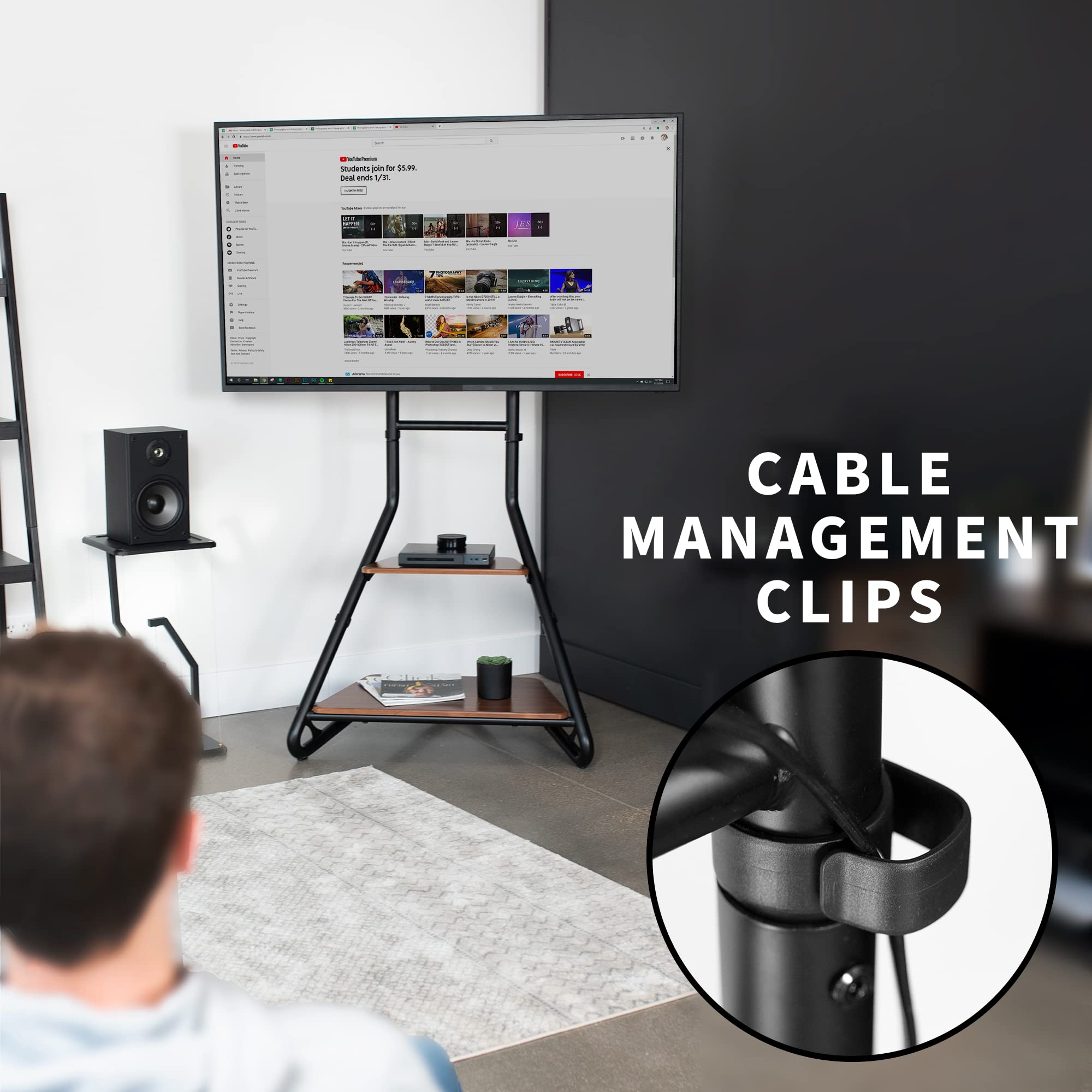 Foto 7 | Soporte Para Tv Vivo Stand-tv75bh Corner 37-75 Pulgadas Led Lcd Negro - Venta Internacional.