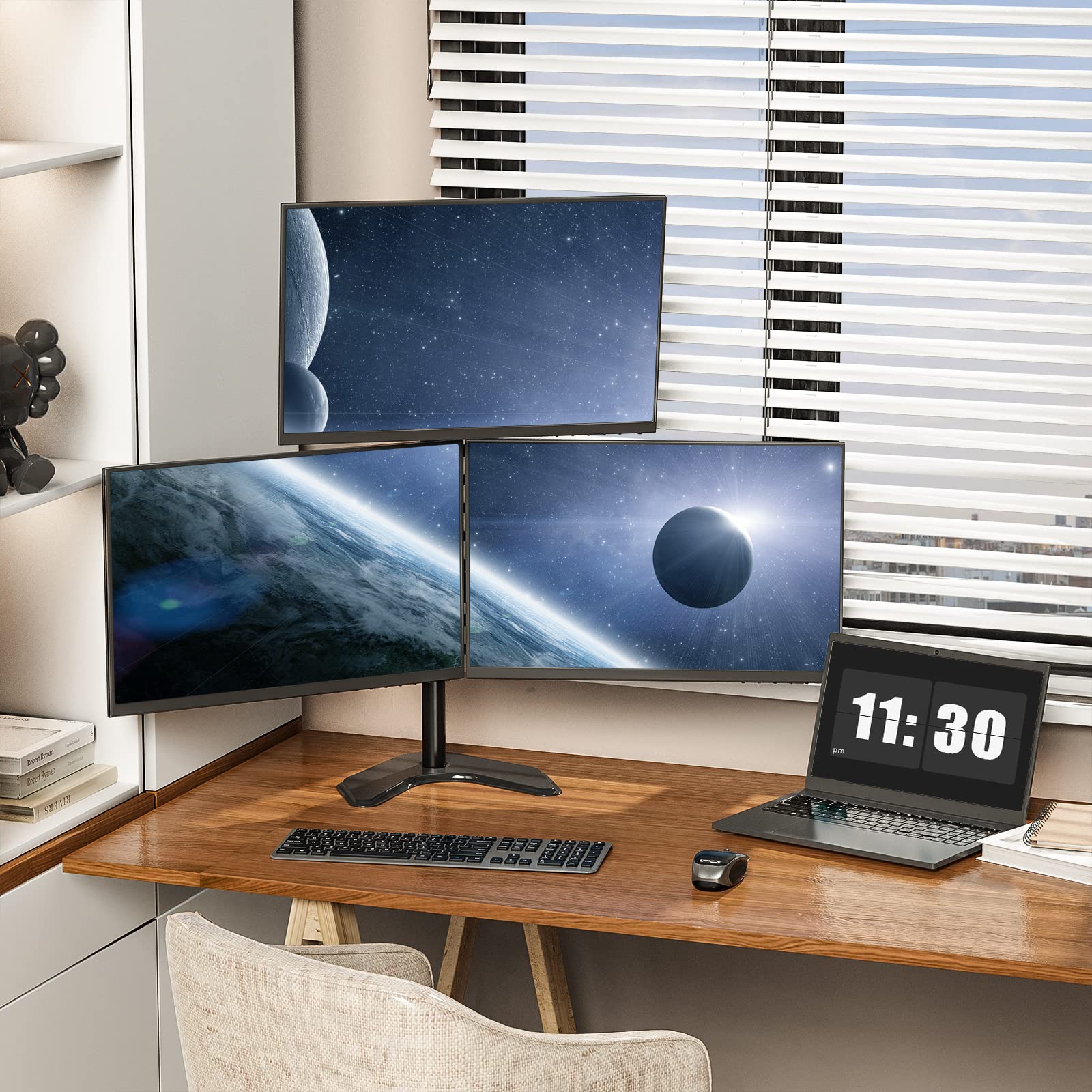 Foto 3 pulgar | Soporte Triple Para Monitor Wali Mf003s Para 3 Pantallas De Hasta 27 Pulgadas - Venta Internacional.