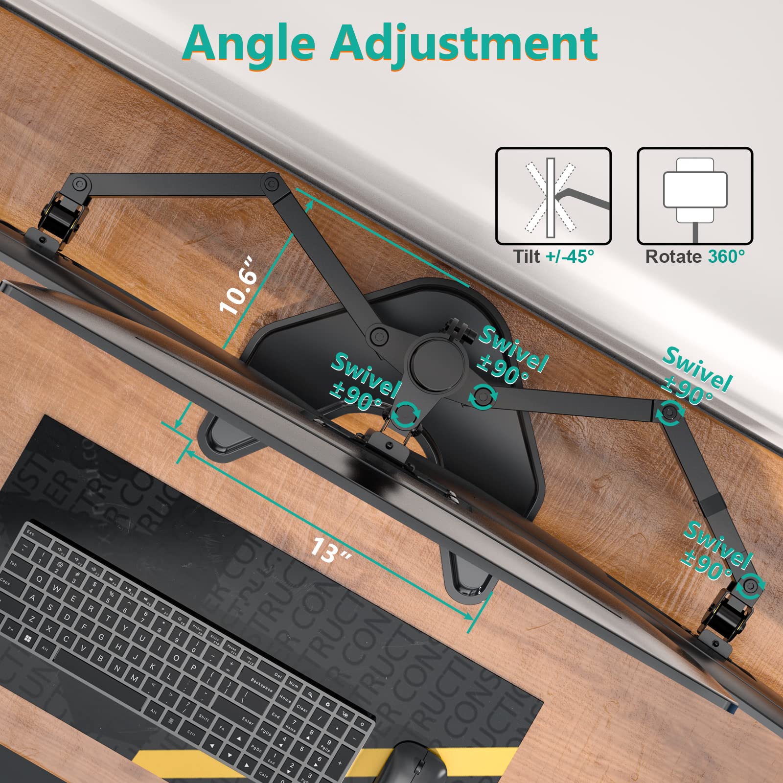 Foto 5 | Soporte Triple Para Monitor Wali Mf003s Para 3 Pantallas De Hasta 27 Pulgadas - Venta Internacional.