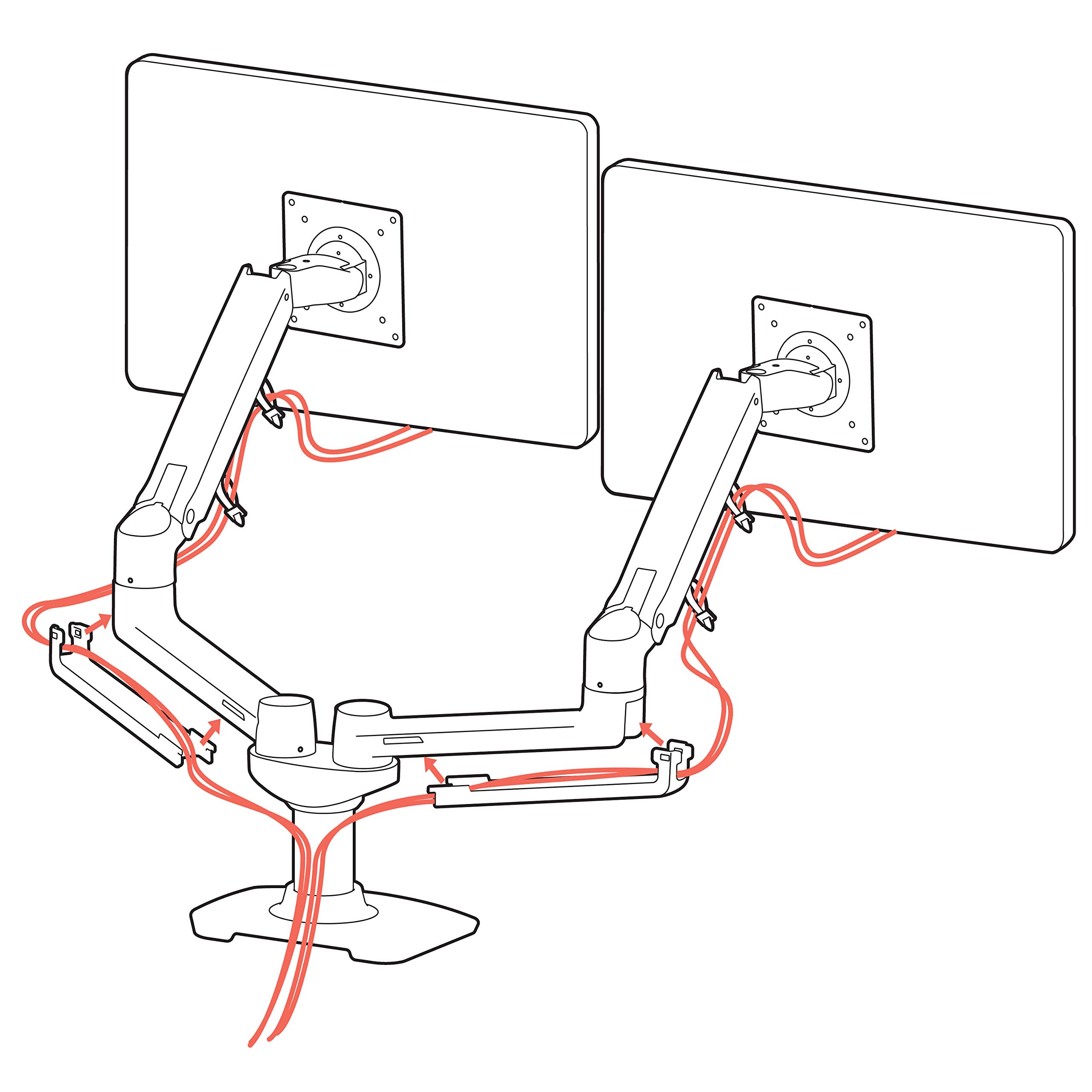 Foto 5 pulgar | Monitor Arm Ergotron Lx Dual Vesa - Soporte De Escritorio (27 Pulgadas), Color Blanco - Venta Internacional.