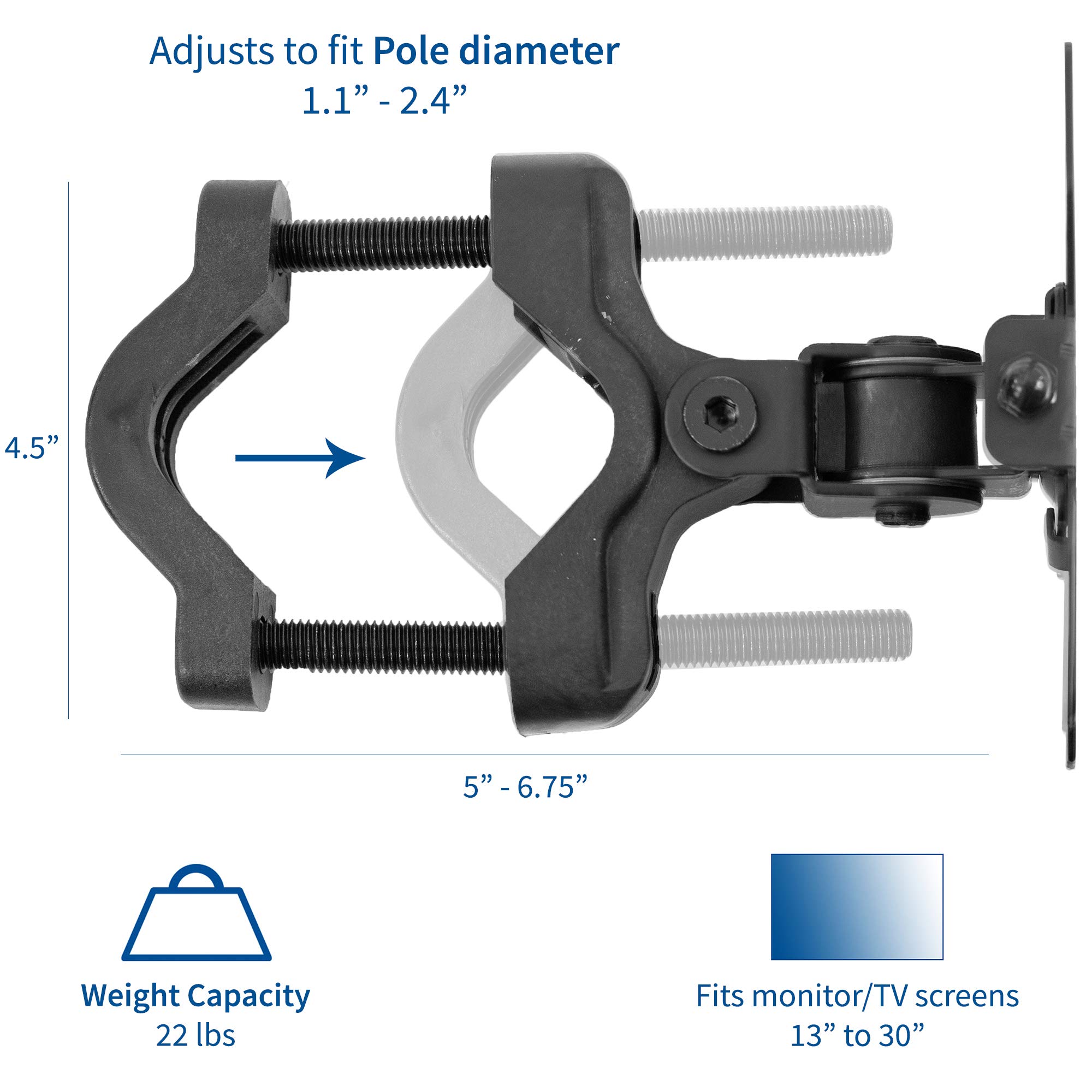 Foto 3 pulgar | Soporte Vivo Mount-pole01 para Pantallas 13 a 30 Pulgadas - Venta Internacional