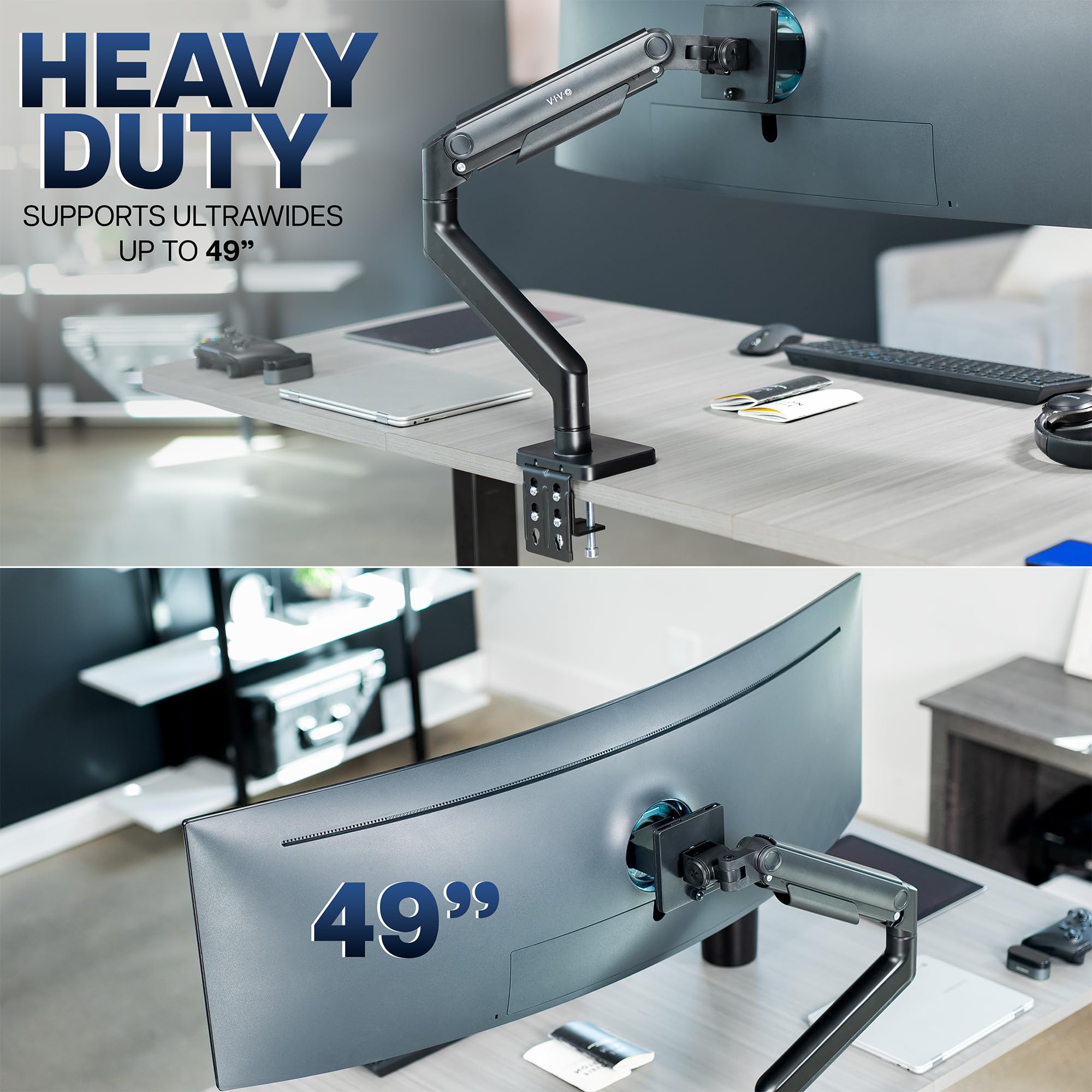 Foto 7 | Brazo De Tensión Para Monitor Vivo Stand-v101e Para Pantallas De 49 Pulgadas - Venta Internacional.