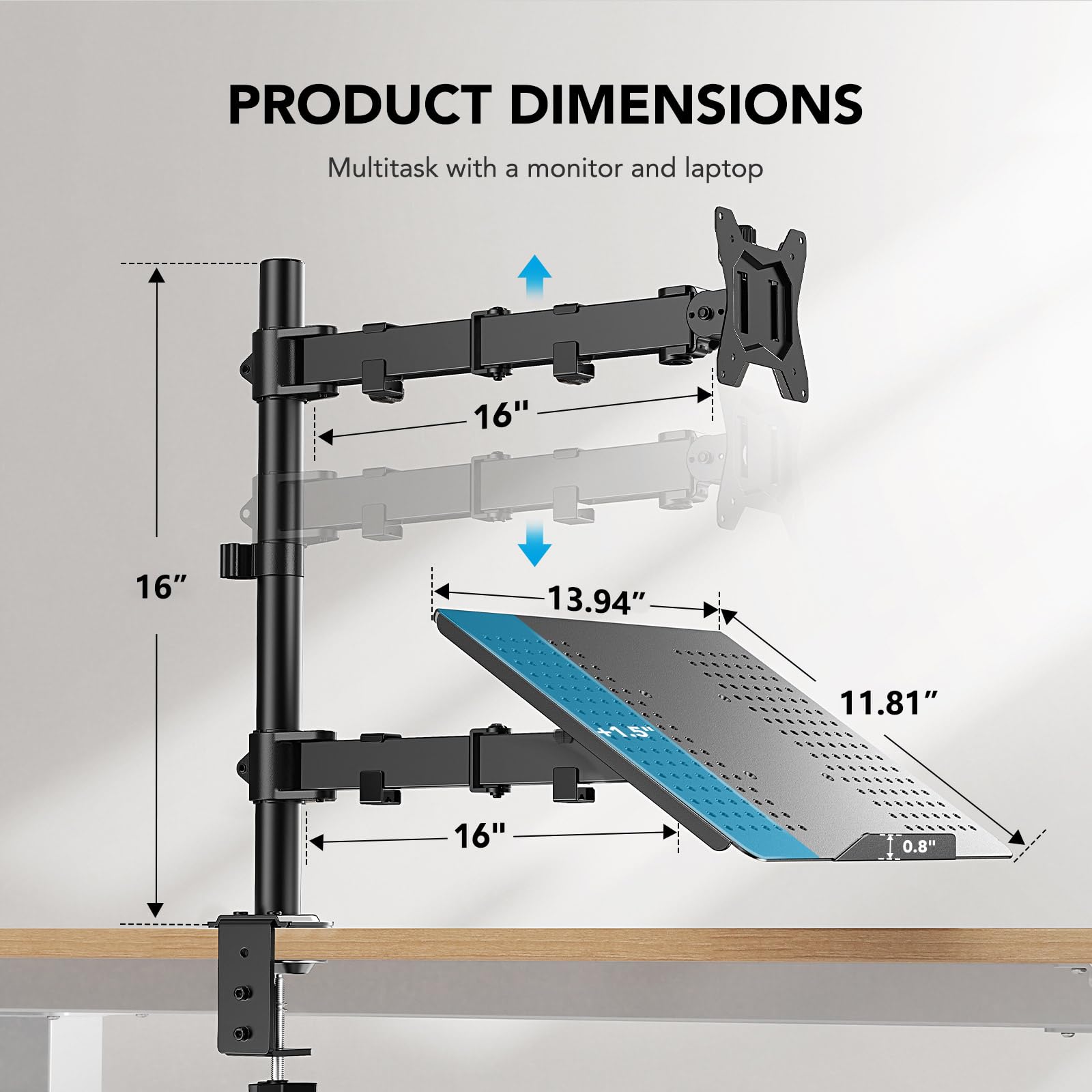 Foto 7 pulgar | Soporte Para Monitor Portátil Huanuo Con Capacidad Para Pantallas De 13 A 32 Pulgadas, 22 Libras - Venta Internacional.
