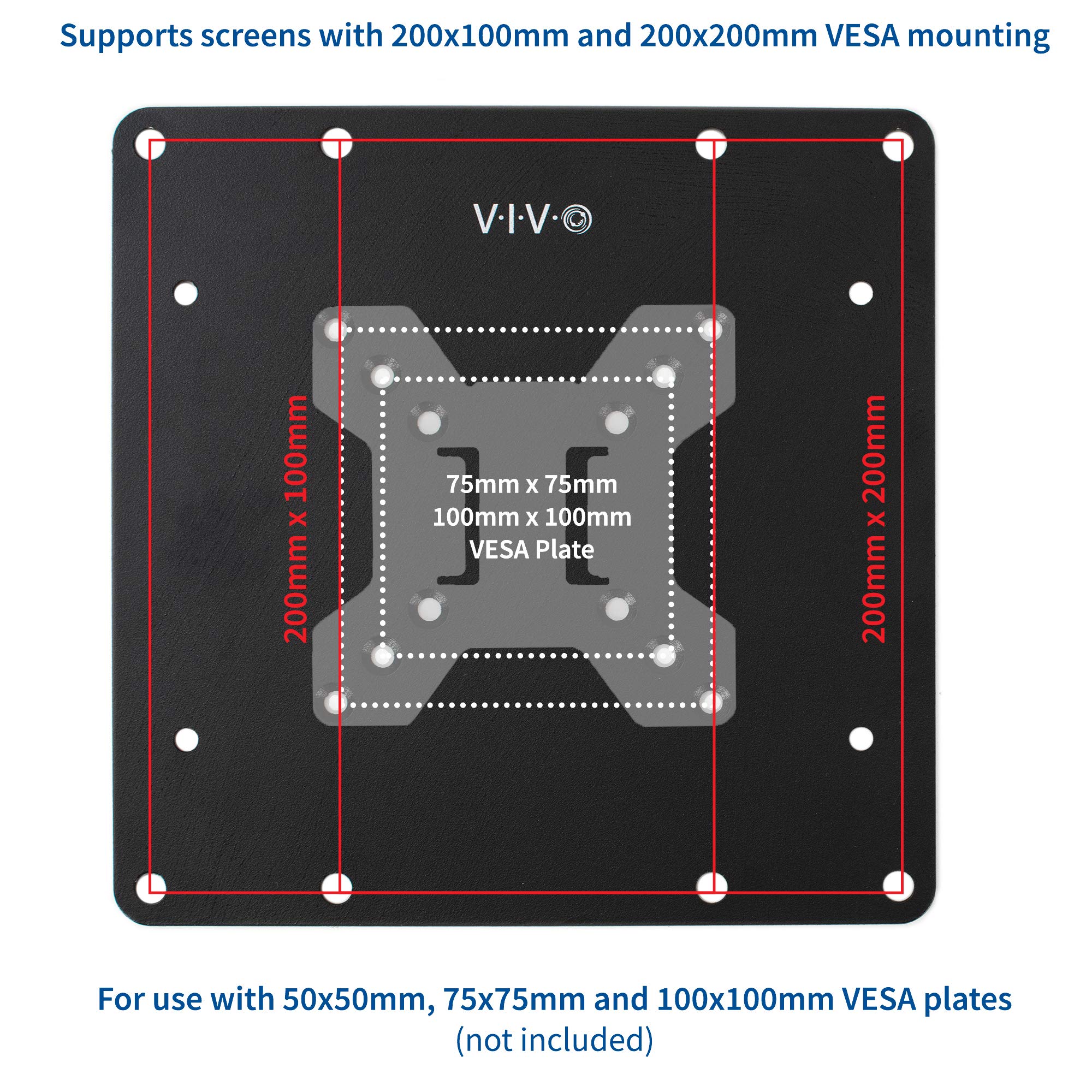 Foto 3 | Placa Adaptadora Para Tv Y Monitor Vivo Mount-ad2x2 - Venta Internacional.