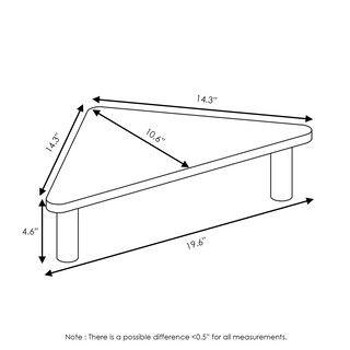 Foto 2 | Soporte Elevador para Monitor Furinno Turn-Tube Corner Espresso Negro - Venta Internacional
