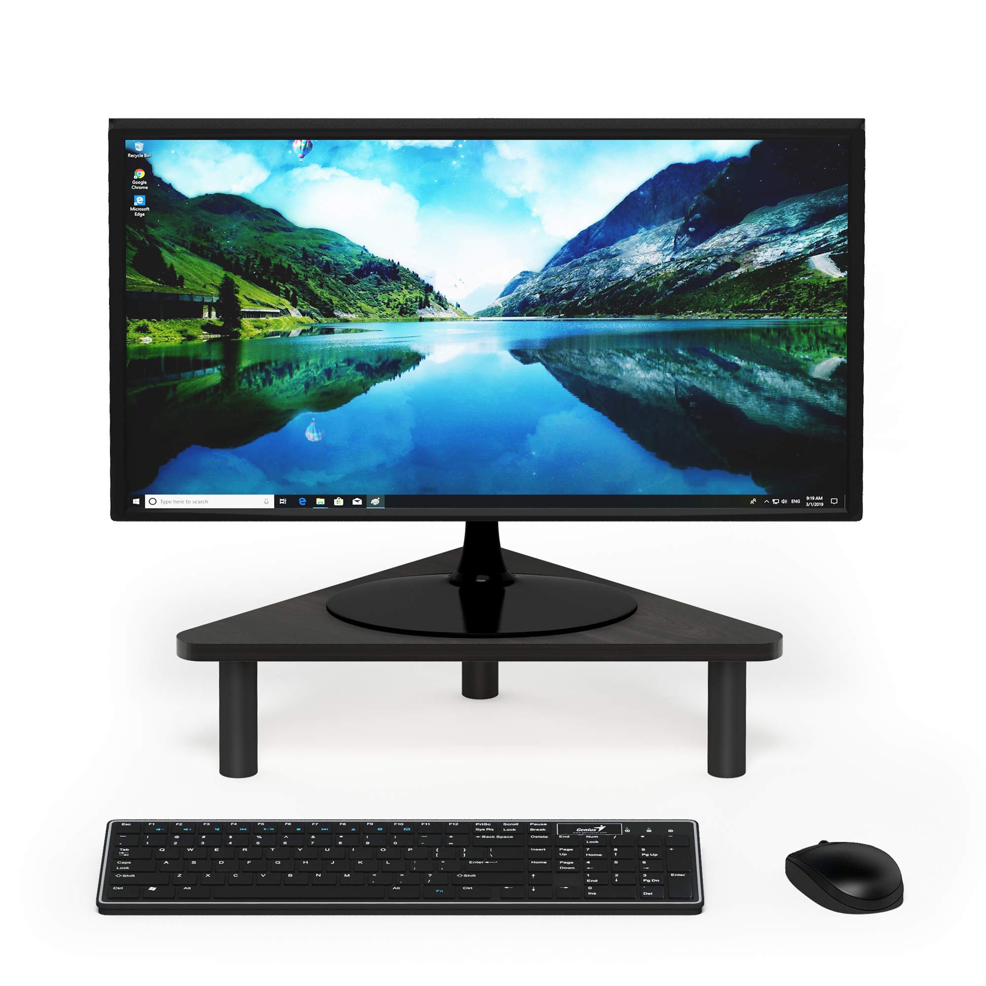 Foto 5 pulgar | Soporte Elevador para Monitor Furinno Turn-Tube Corner Espresso Negro - Venta Internacional