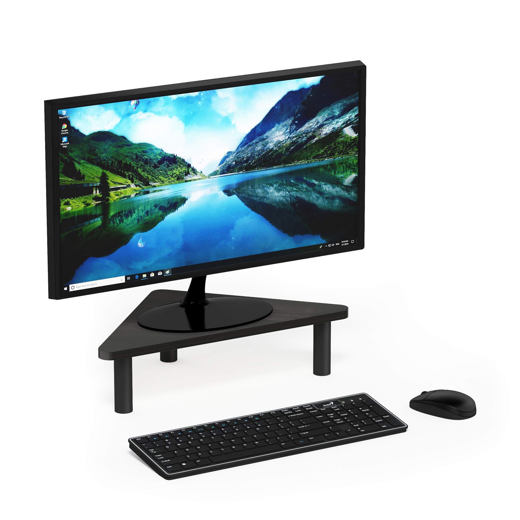 Foto 6 pulgar | Soporte Elevador para Monitor Furinno Turn-Tube Corner Espresso Negro - Venta Internacional