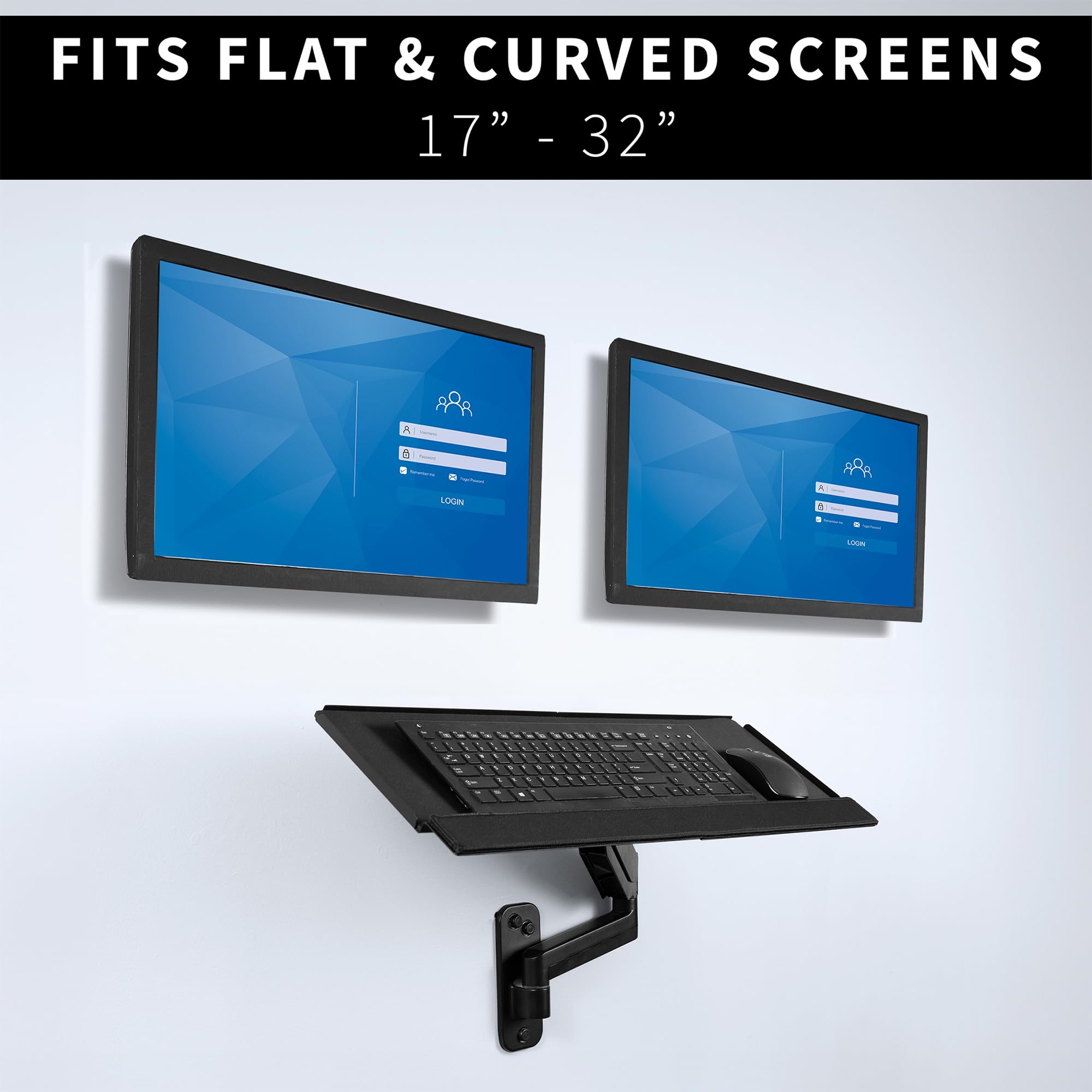 Foto 5 pulgar | Estación De Trabajo Para Sentarse Y Estar De Pie En Pared Vivo Mount-vwkb2 Negra - Venta Internacional.