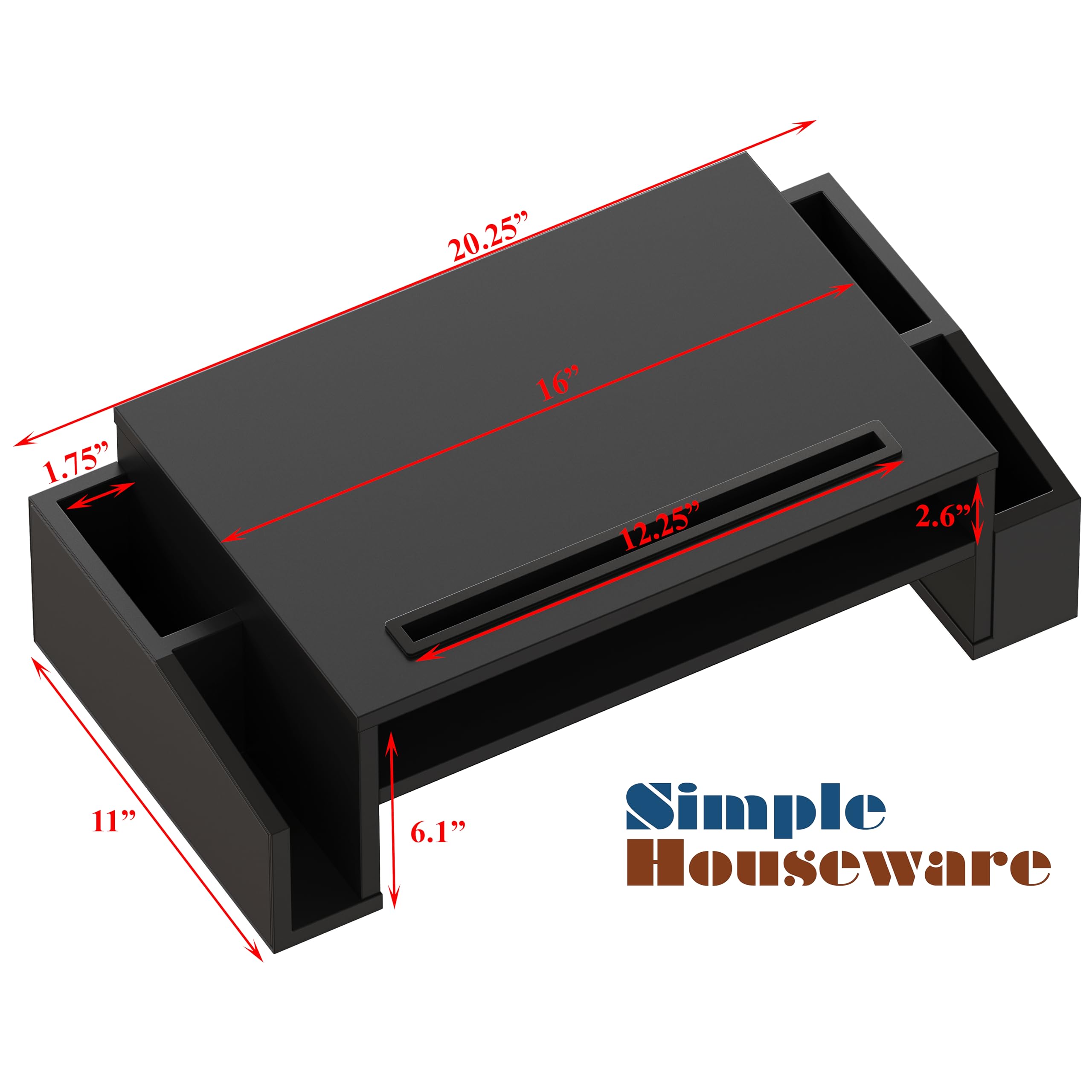 Foto 5 pulgar | Soporte Para Monitor, Artículos Para El Hogar Sencillos Con Organizador, Color Negro - Venta Internacional.