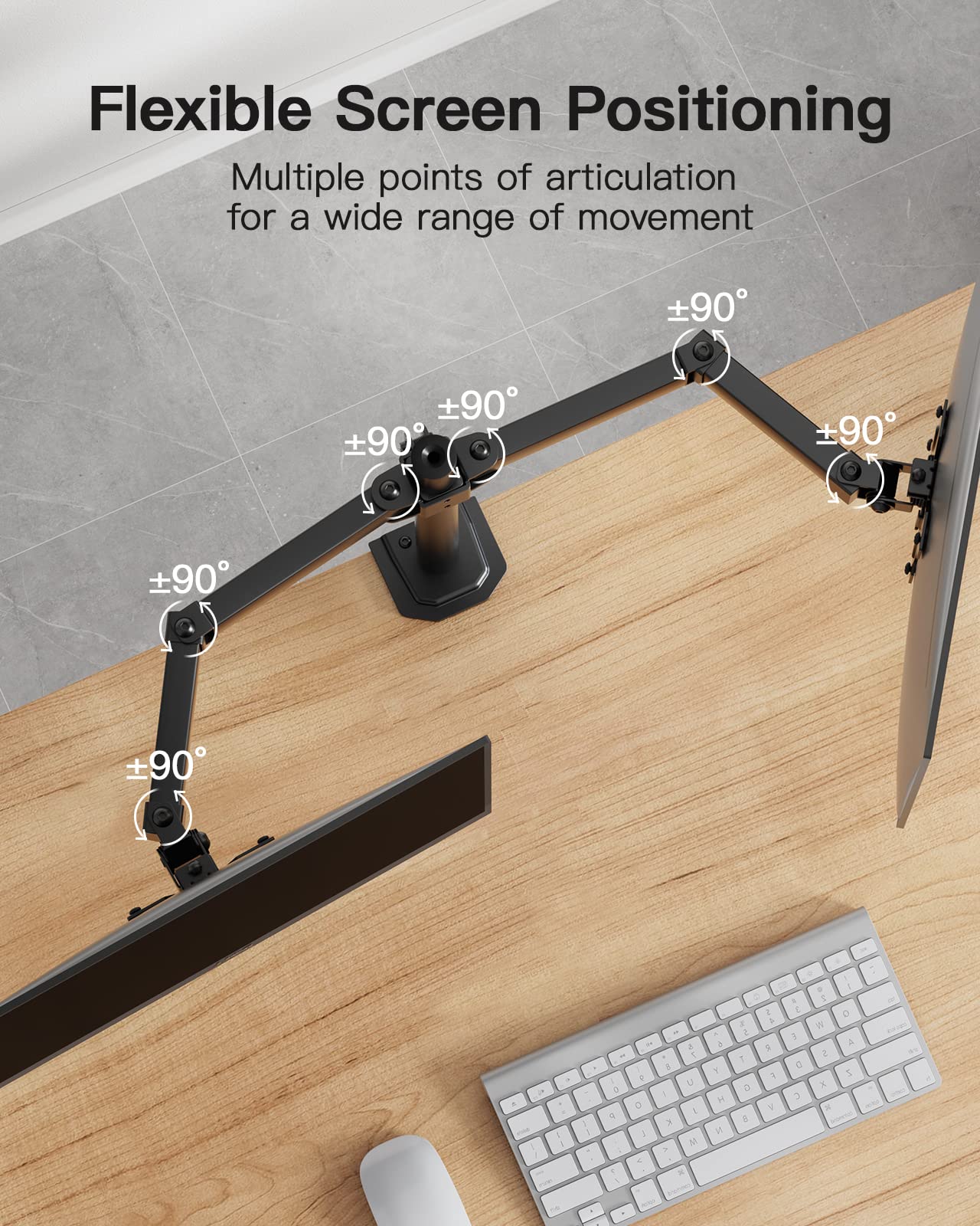 Foto 5 pulgar | Soporte Para Dos Monitores Huanuo Para 2 Monitores De Hasta 30 Pulgadas - Venta Internacional.