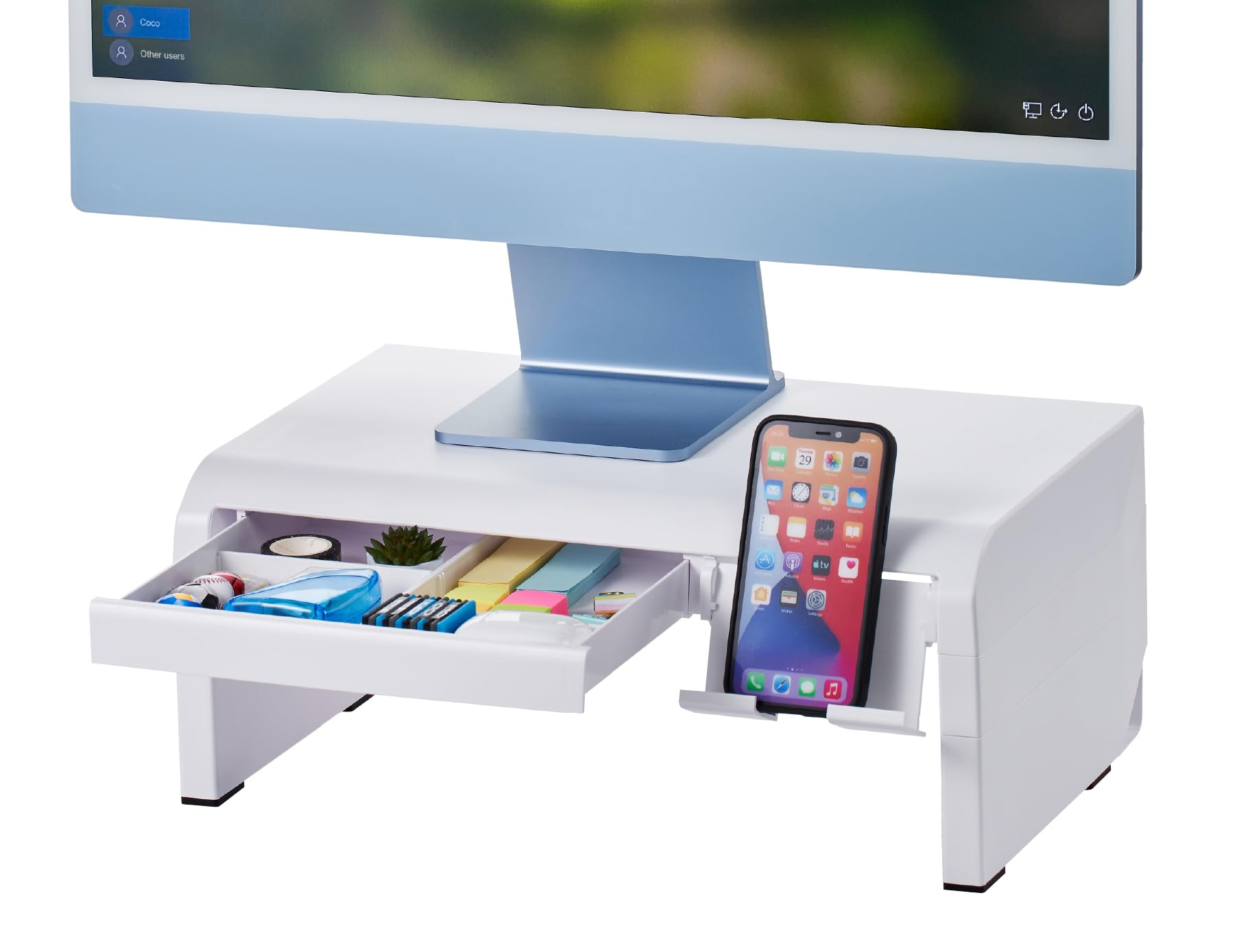 Elevador De Monitor Bostitch Konnect Ajustable Con Cajón Y Soporte - Venta Internacional.