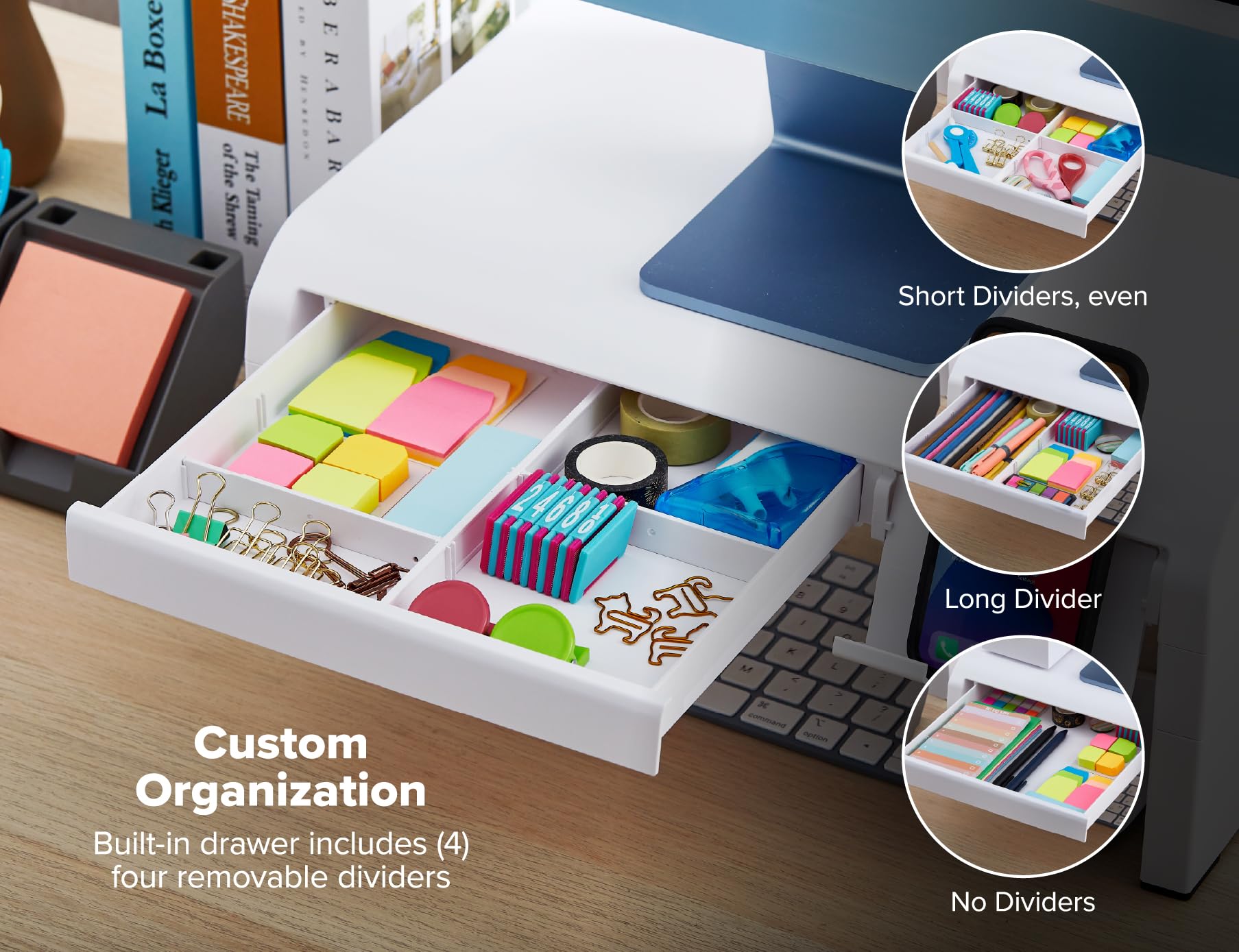 Foto 4 | Elevador De Monitor Bostitch Konnect Ajustable Con Cajón Y Soporte - Venta Internacional.