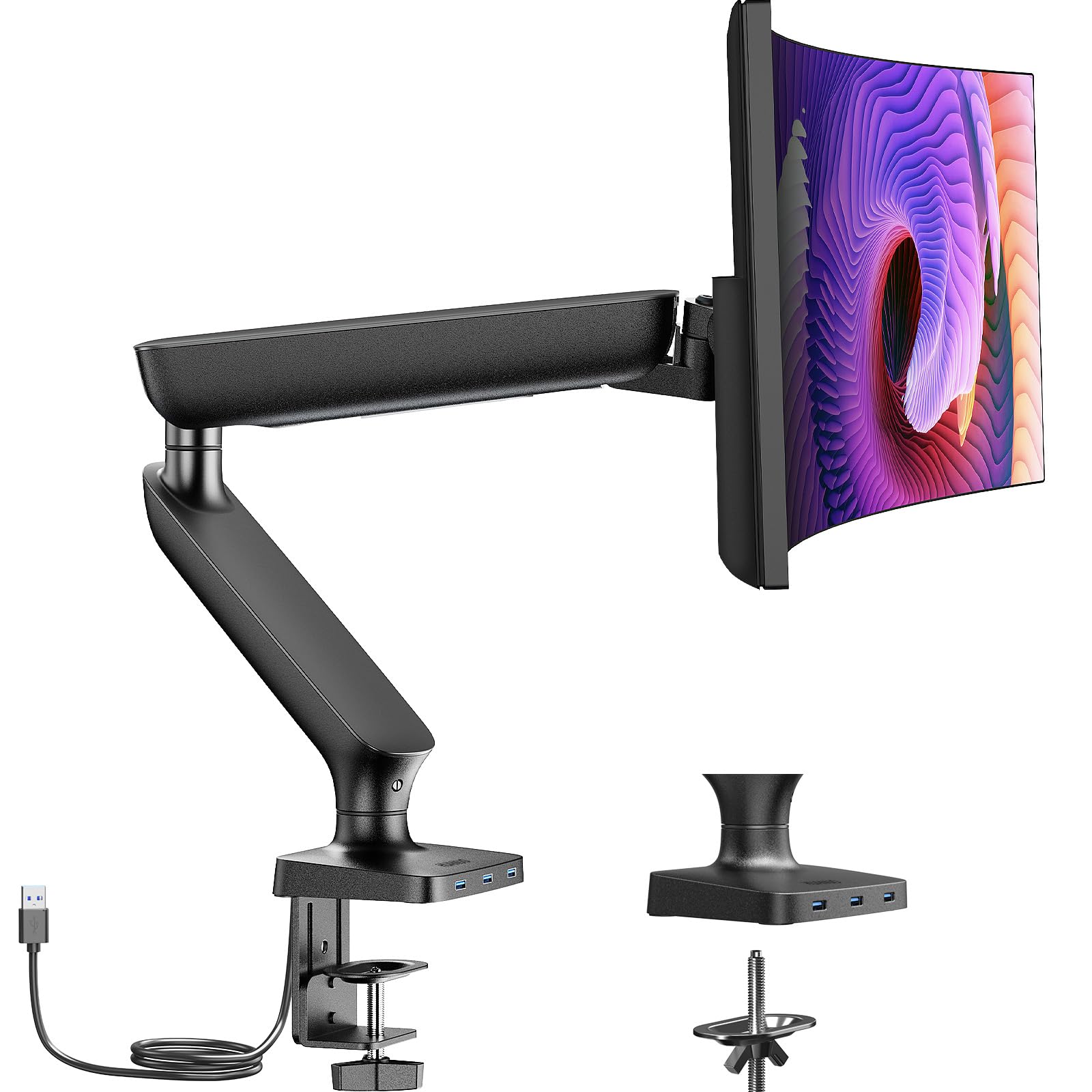 Soporte De Monitor Huanuo Para Pantallas De 13 A 40 Pulgadas De Hasta 11 Kg Con Usb 3.0 - Venta Internacional.