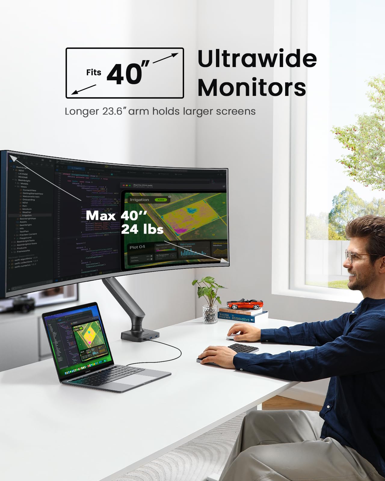Foto 3 pulgar | Soporte De Monitor Huanuo Para Pantallas De 13 A 40 Pulgadas De Hasta 11 Kg Con Usb 3.0 - Venta Internacional.
