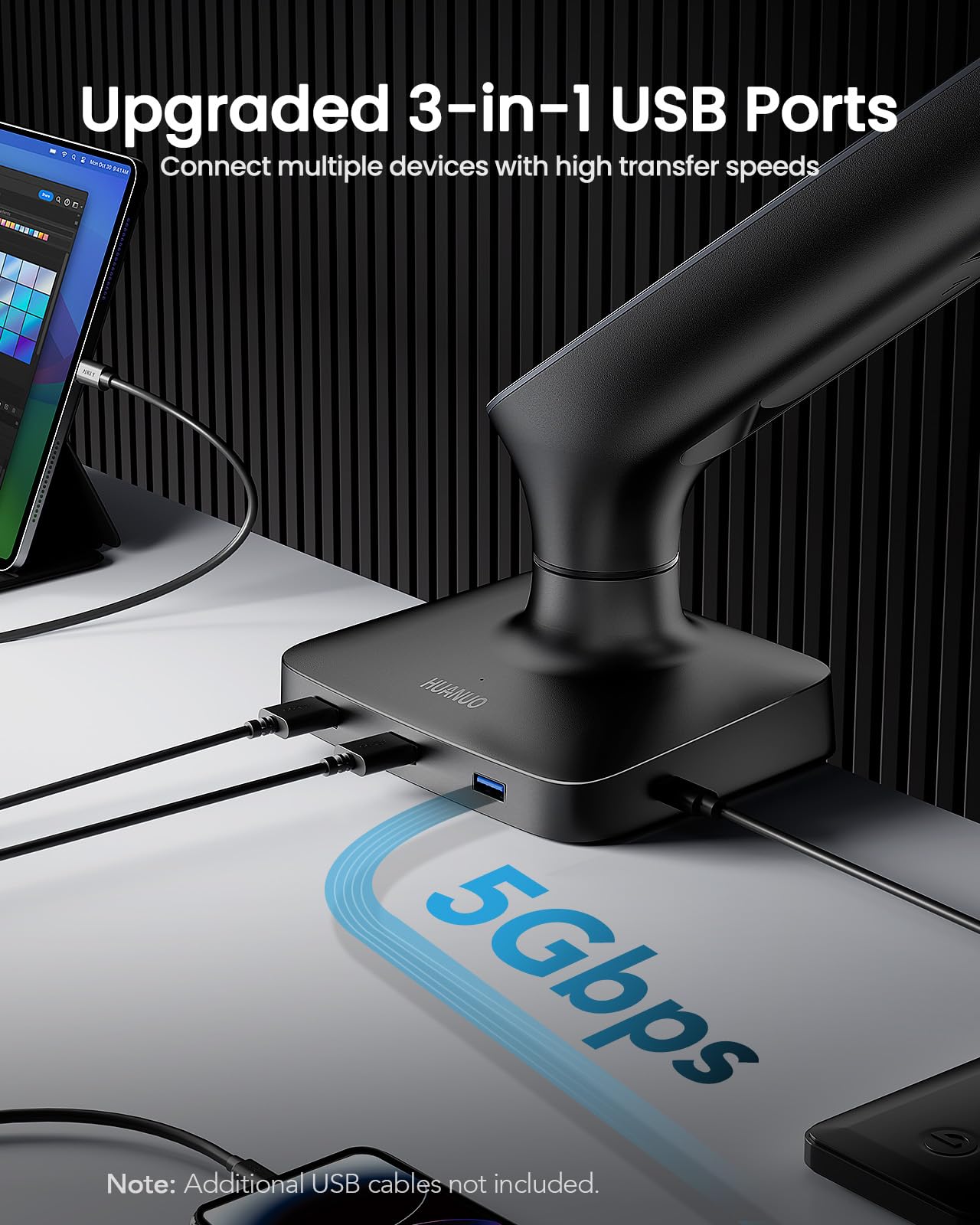Foto 6 pulgar | Soporte De Monitor Huanuo Para Pantallas De 13 A 40 Pulgadas De Hasta 11 Kg Con Usb 3.0 - Venta Internacional.