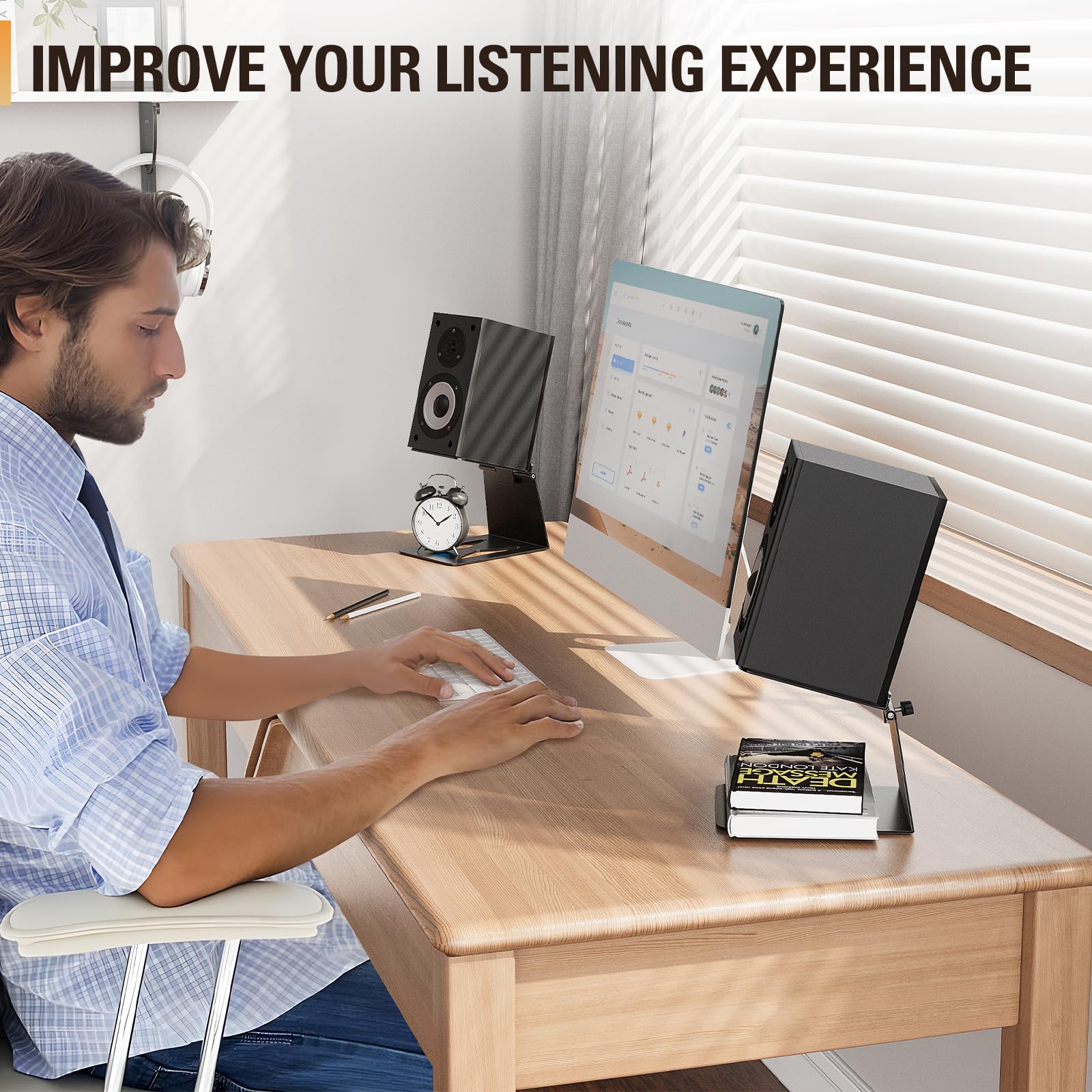 Foto 7 | Soporte Para Altavoz De Escritorio Con Soporte Para Monitor Dream Tilted Studio - Venta Internacional.