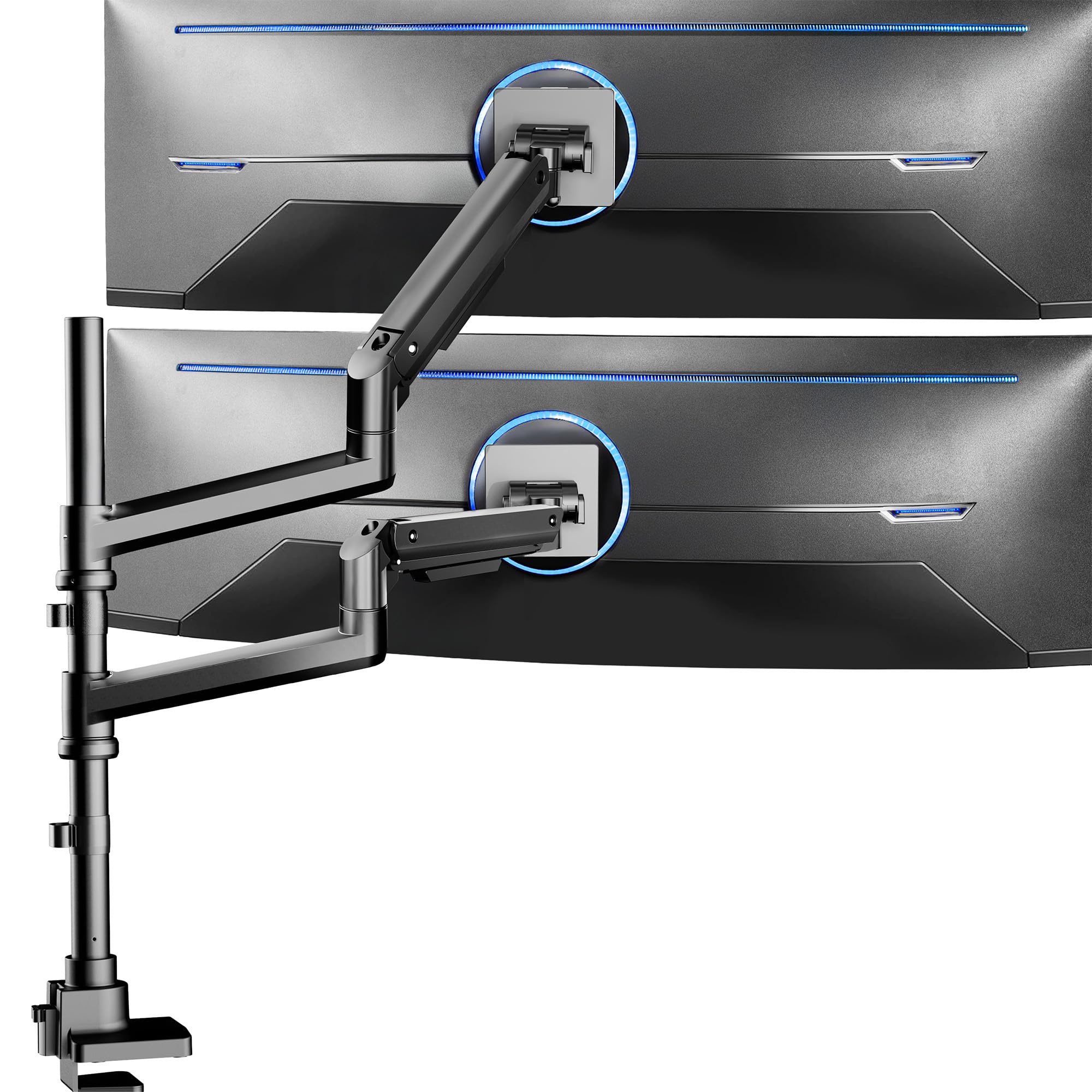Soporte De Escritorio Vivo Stand-v120k Con Brazo Neumático Dual Ultraancho - Venta Internacional.