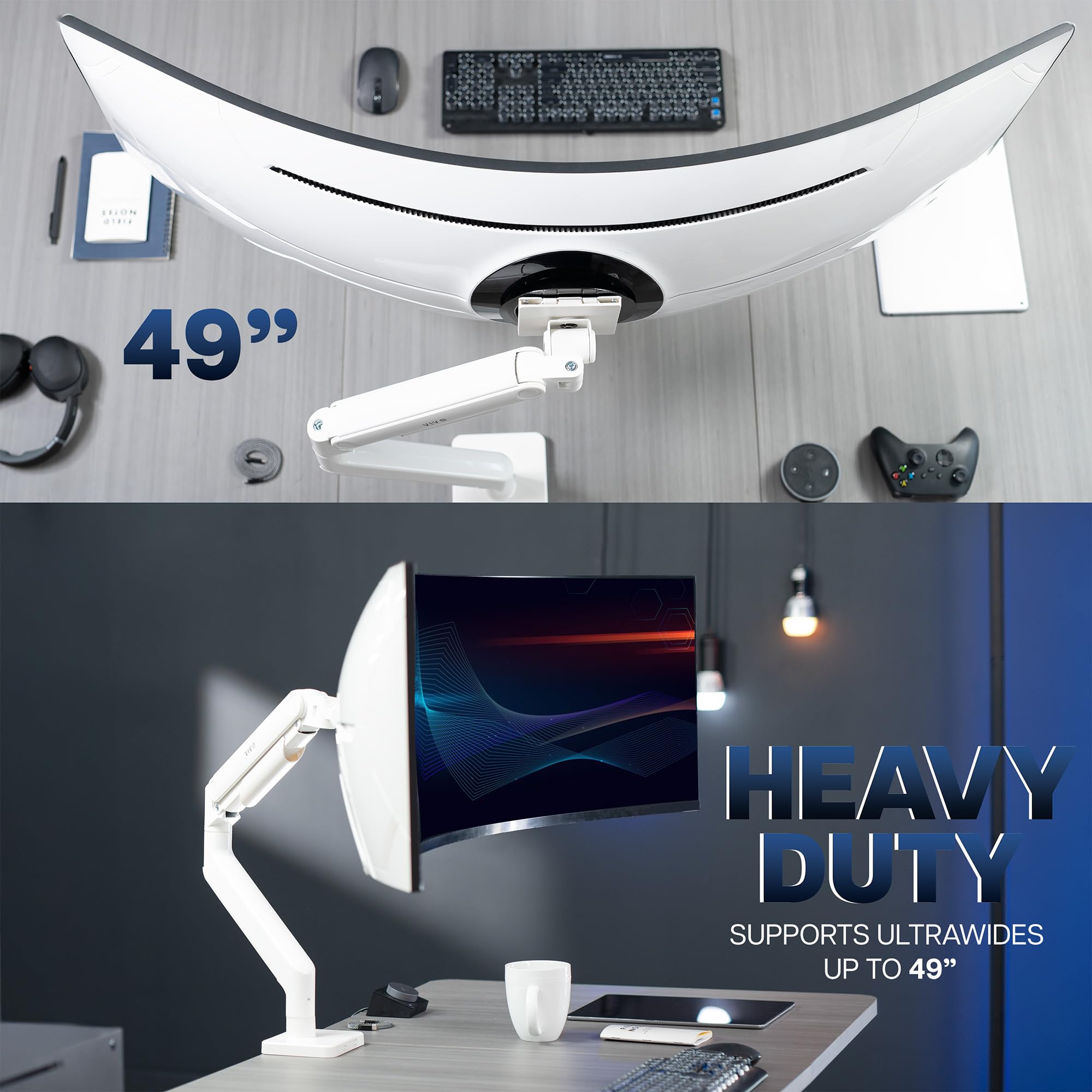 Foto 8 pulgar | Brazo De Tensión Para Monitor Vivo Stand-v101vw De Hasta 49 Pulgadas - Venta Internacional.
